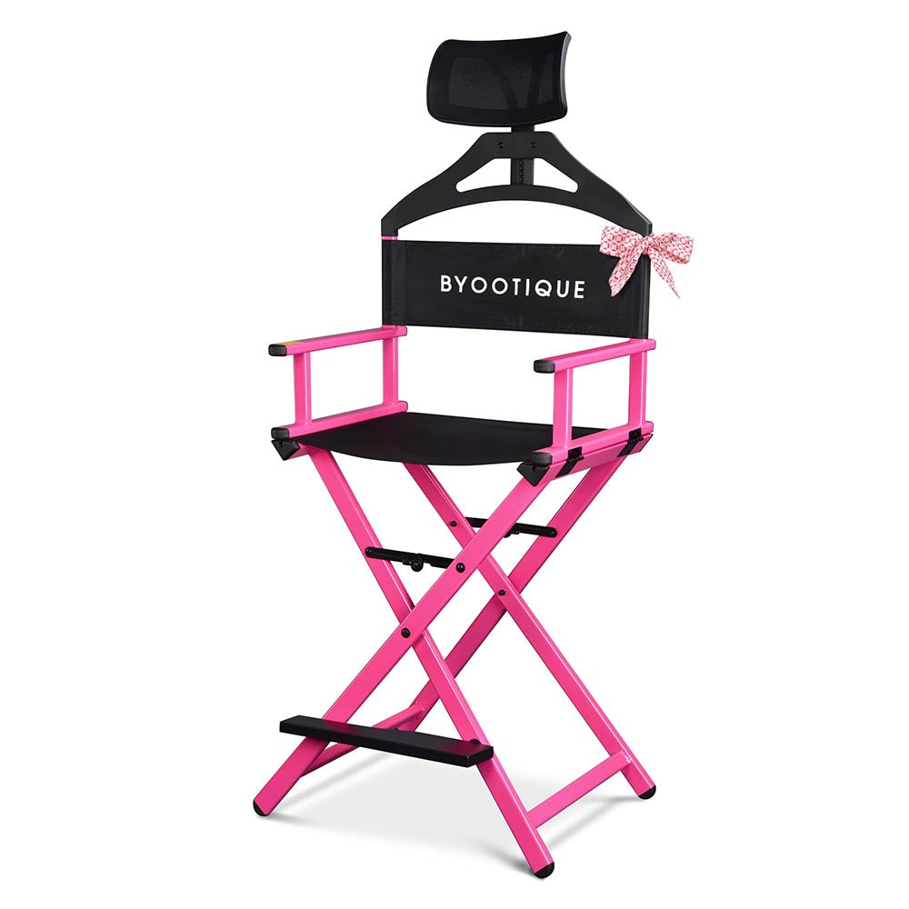 Byootique Makeup Directors Chair 28in.Tall Highback with Headrest Options