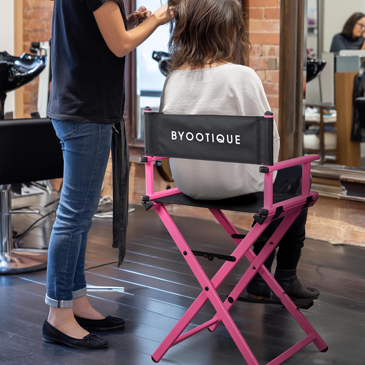 Byootique Makeup Directors Chair 28in.Tall Highback with Headrest Options