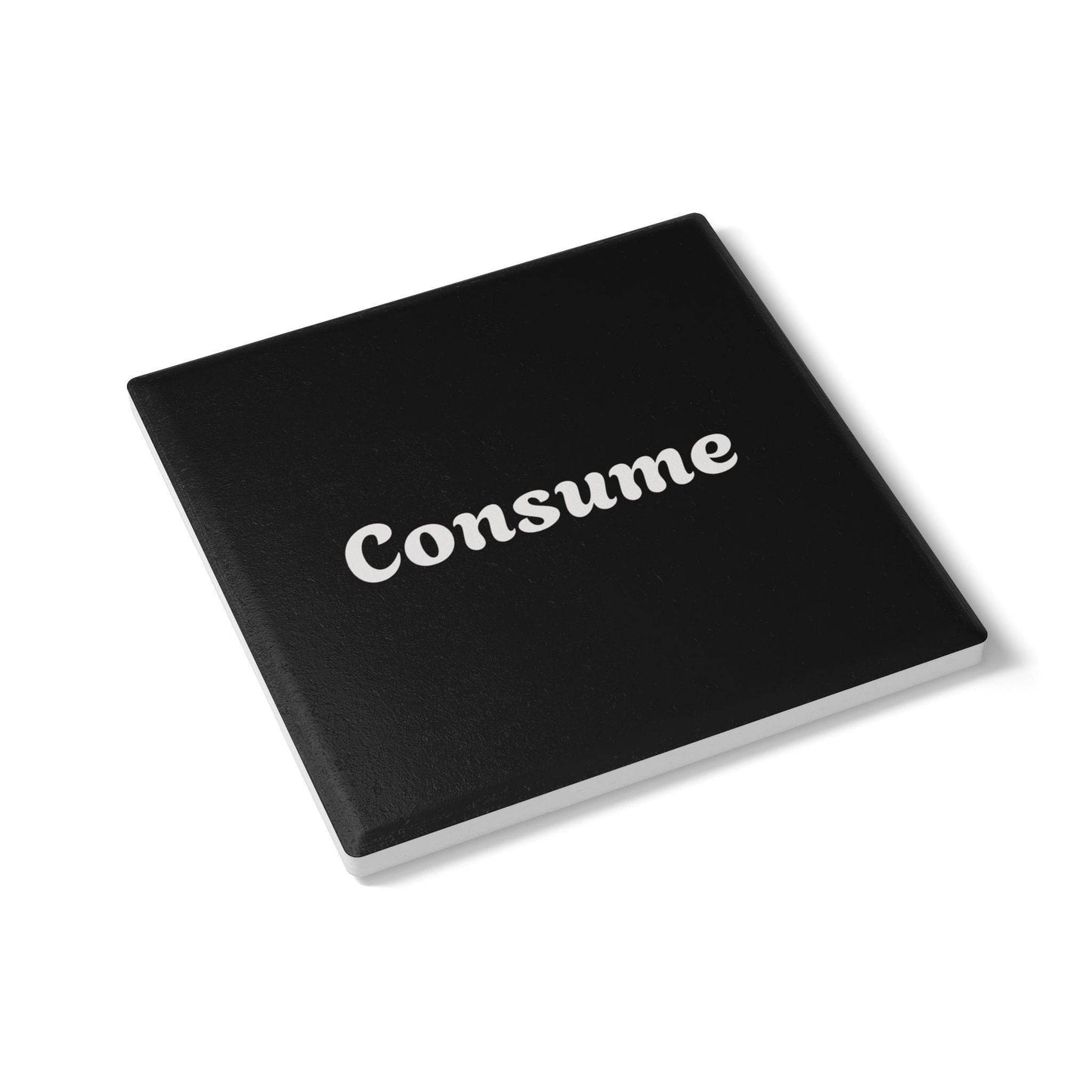 Stylish Ceramic Coaster with 'Consume' Design - Concordia Style Boutique