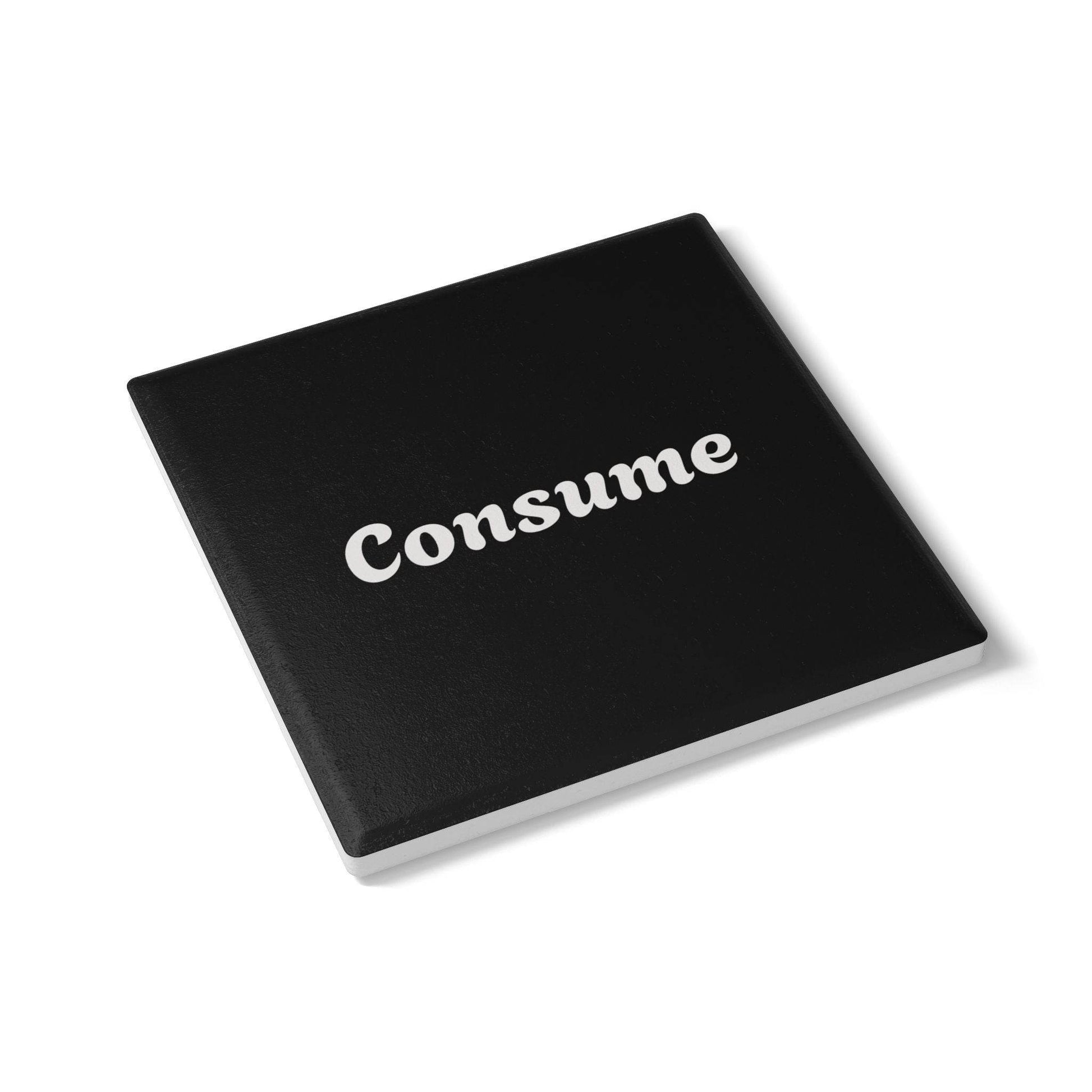 Stylish Ceramic Coaster with 'Consume' Design - Concordia Style Boutique