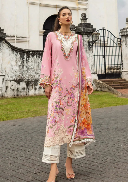 Mushq - Twinkling Tempos-03 Piece Chikan Embroidered Lawn