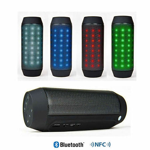 Bluetooth NFC Rainbow LED Lights and Music Speaker with FM Radio - Premium Portable Bluetooth Speaker from Concordia Style Boutique - Just $24.98! Shop now at Concordia Style Boutique