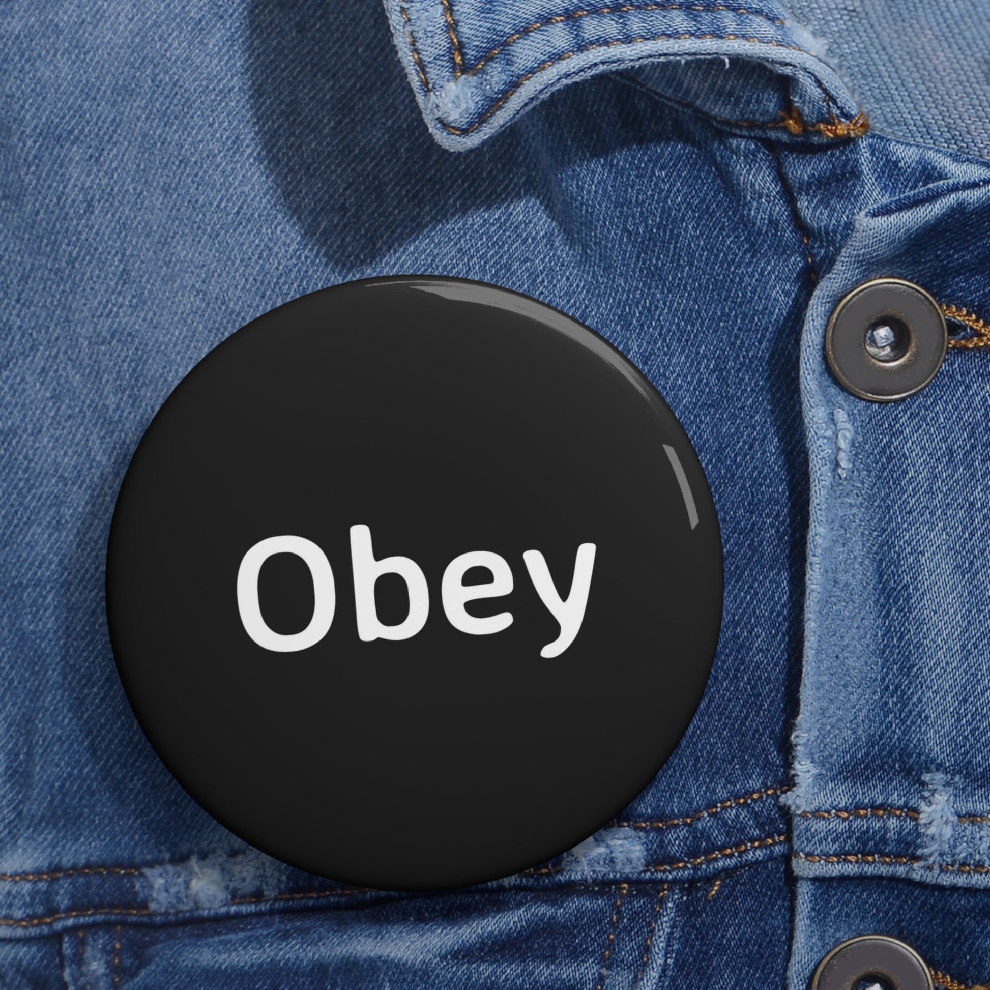 Obey - Pin Button - Premium Accessories from Printify - Just $8.28! Shop now at Concordia Style Boutique