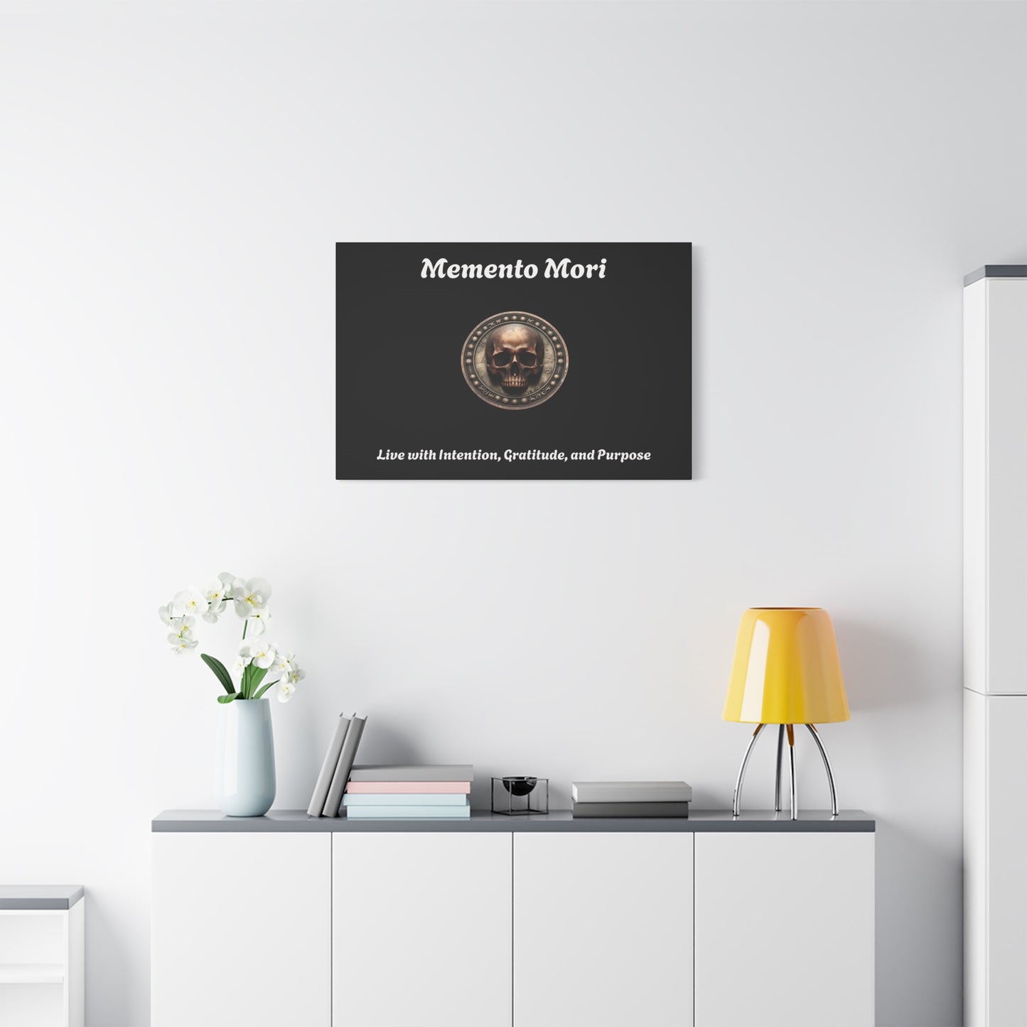 "Memento Mori" Matte Canvas - Inspirational Wall Art -"Live with Intention, Gratitude, and Purpose" - Premium Canvas from Concordia Style Boutique - Just $56.56! Shop now at Concordia Style Boutique