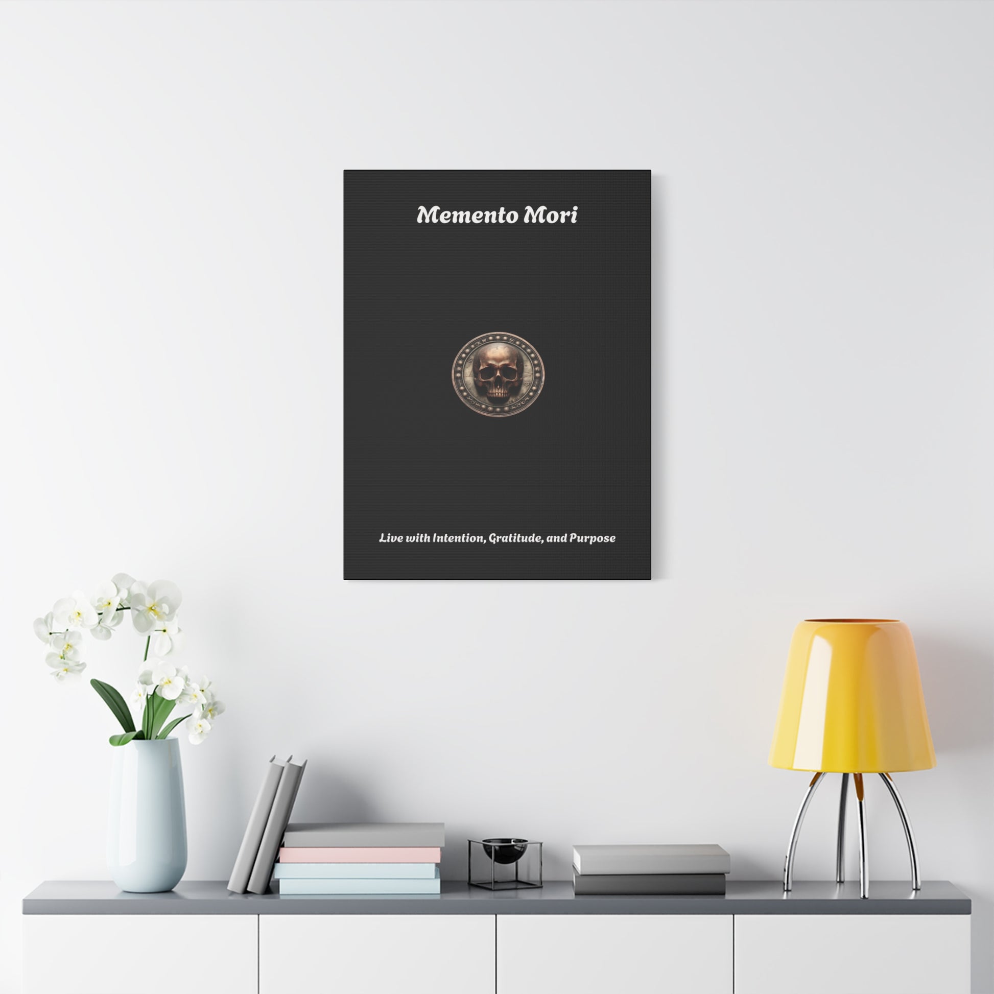 "Memento Mori" Matte Canvas - Inspirational Wall Art -"Live with Intention, Gratitude, and Purpose" - Premium Canvas from Concordia Style Boutique - Just $56.56! Shop now at Concordia Style Boutique