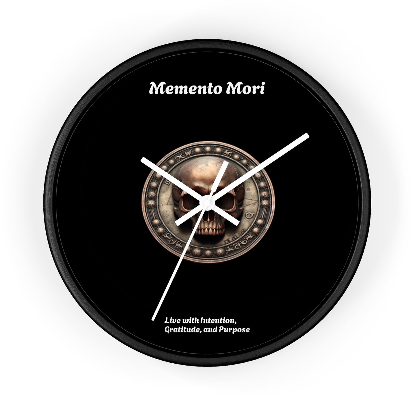 "Memento Mori" Wall Clock - Symbol of Intention, Gratitude, and Purpose - Premium Wall Clock from Concordia Style Boutique - Just $48.23! Shop now at Concordia Style Boutique