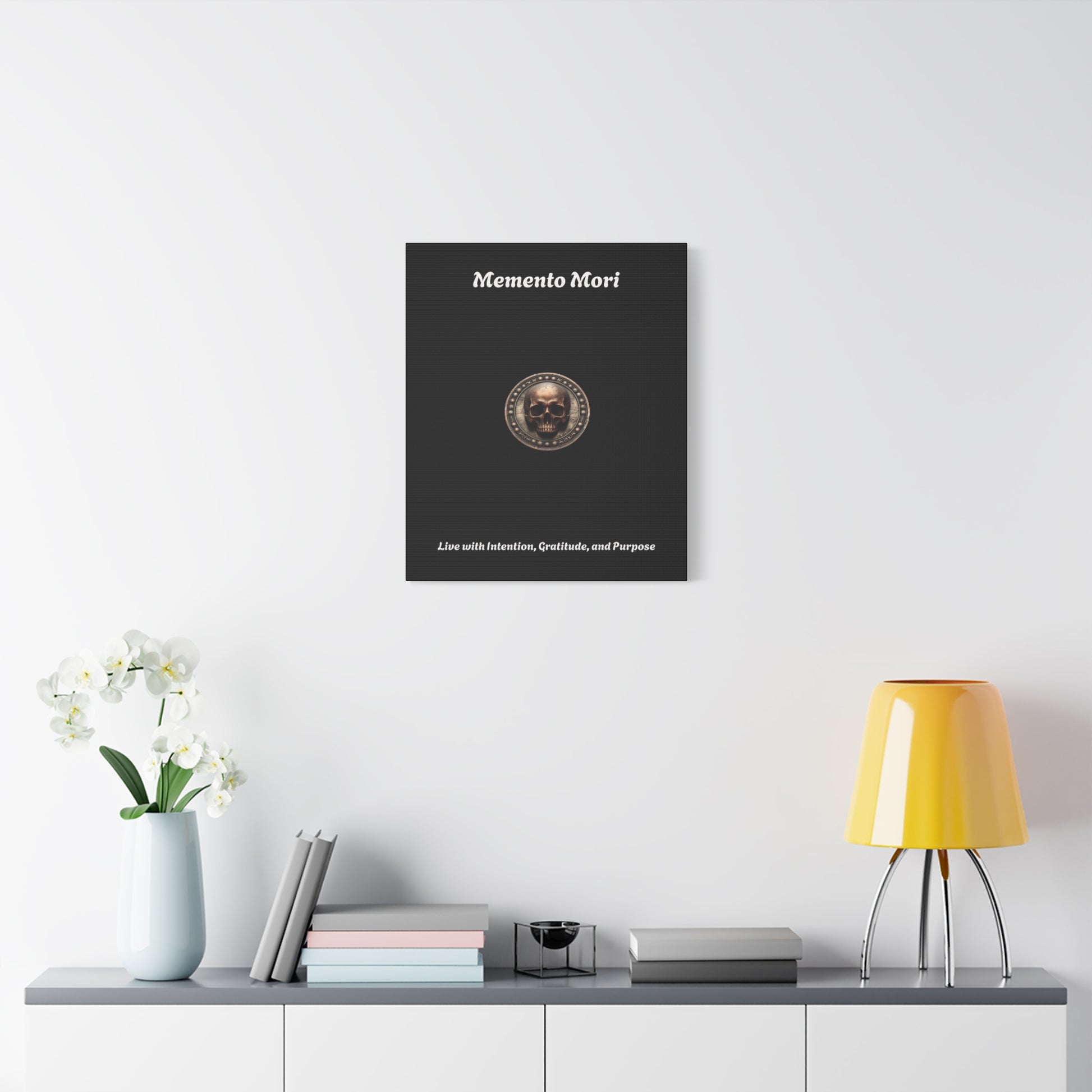 "Memento Mori" Matte Canvas - Inspirational Wall Art -"Live with Intention, Gratitude, and Purpose" - Premium Canvas from Concordia Style Boutique - Just $56.56! Shop now at Concordia Style Boutique