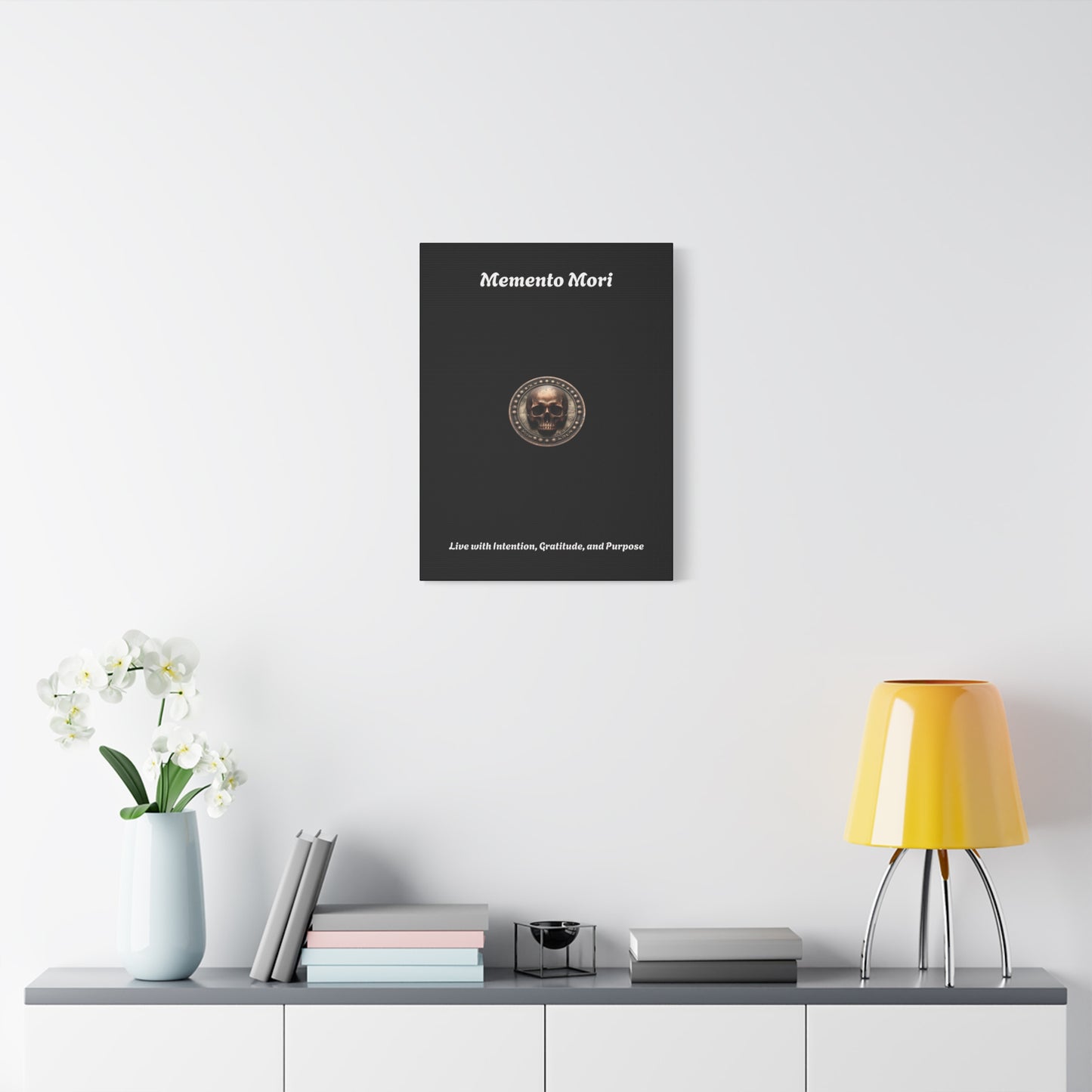 "Memento Mori" Matte Canvas - Inspirational Wall Art -"Live with Intention, Gratitude, and Purpose" - Premium Canvas from Concordia Style Boutique - Just $56.56! Shop now at Concordia Style Boutique