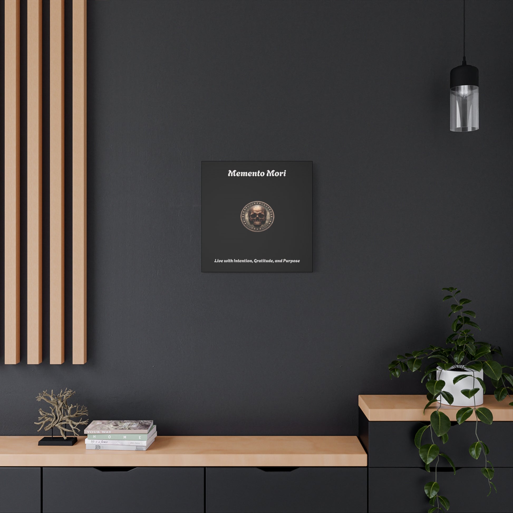 "Memento Mori" Matte Canvas - Inspirational Wall Art -"Live with Intention, Gratitude, and Purpose" - Premium Canvas from Concordia Style Boutique - Just $56.56! Shop now at Concordia Style Boutique