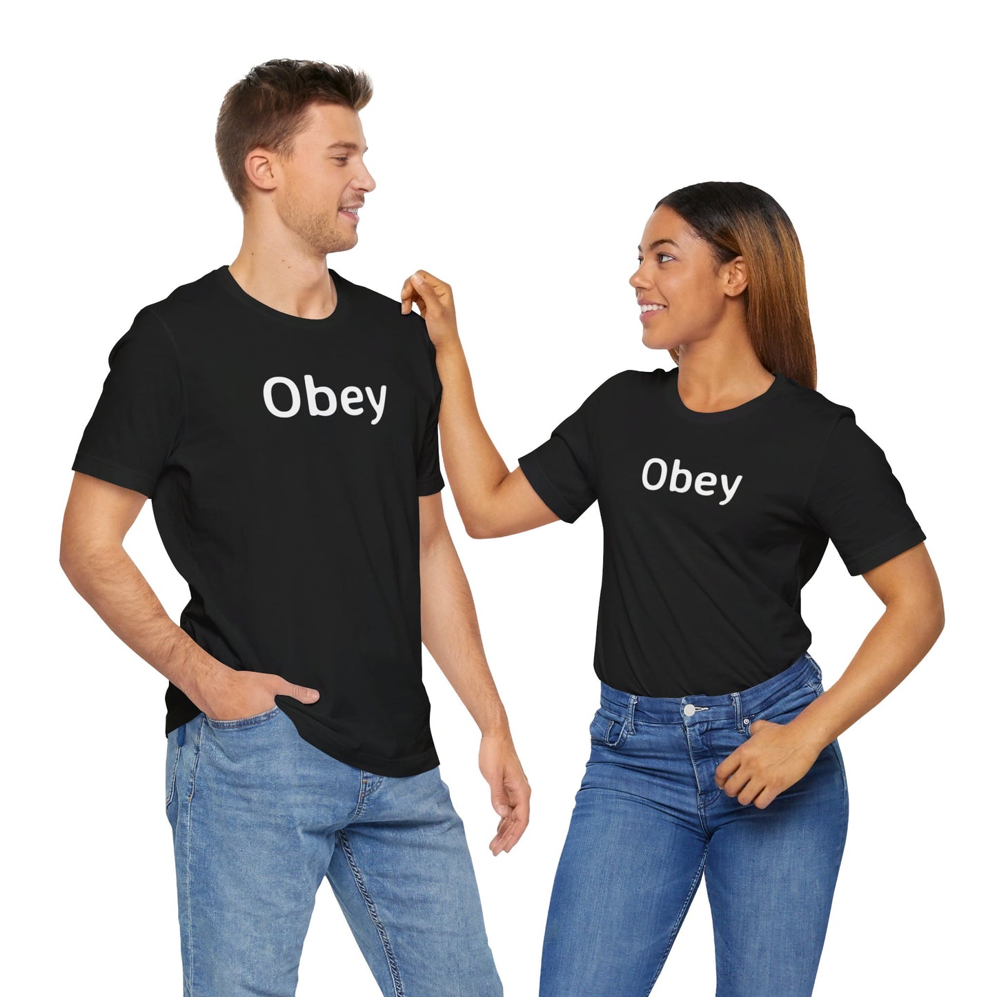 Unisex Jersey Short Sleeve Tee - "Obey" - Premium T-Shirt from Concordia Style Boutique - Just $22.84! Shop now at Concordia Style Boutique