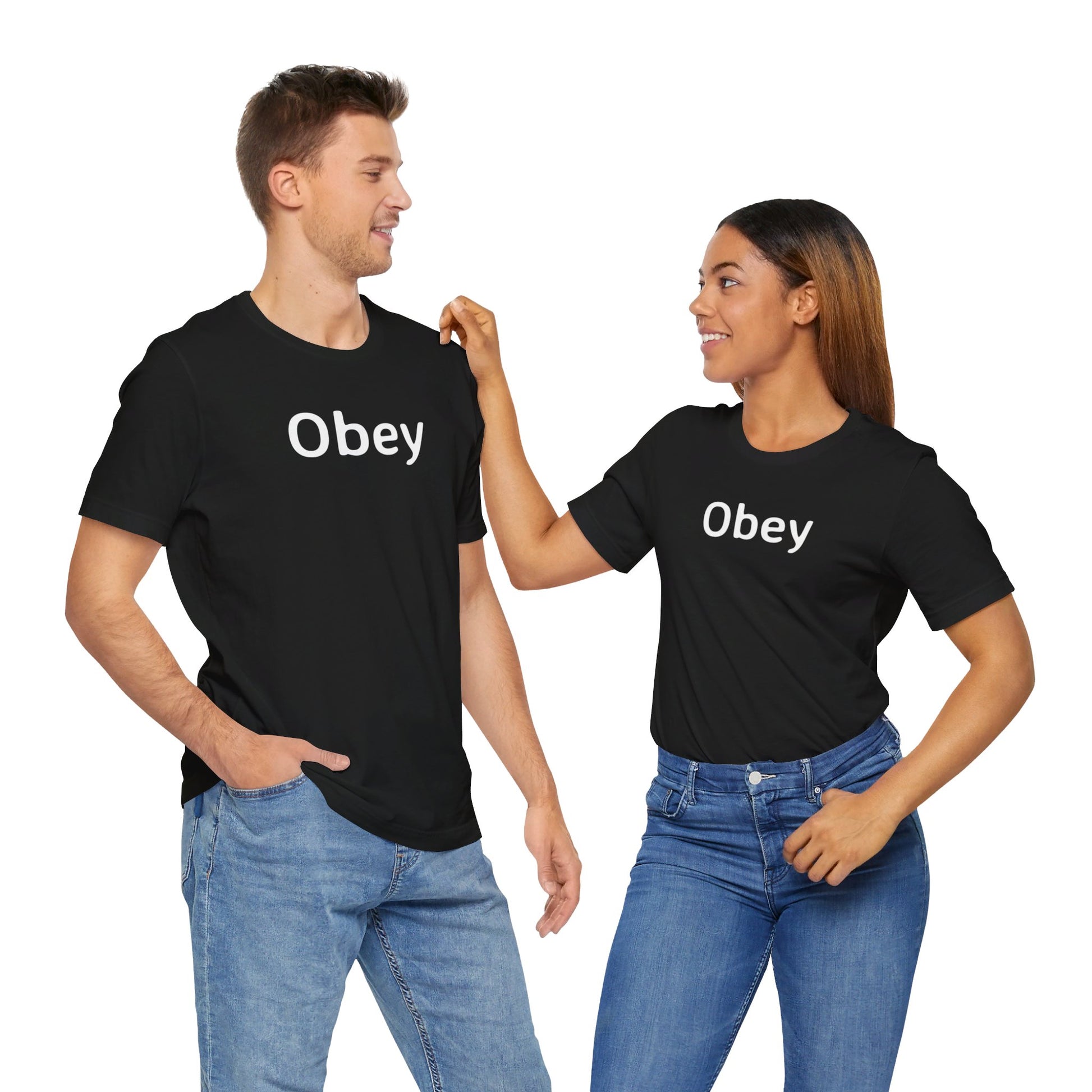 Unisex Jersey Short Sleeve Tee - "Obey" - Premium T-Shirt from Concordia Style Boutique - Just $22.84! Shop now at Concordia Style Boutique