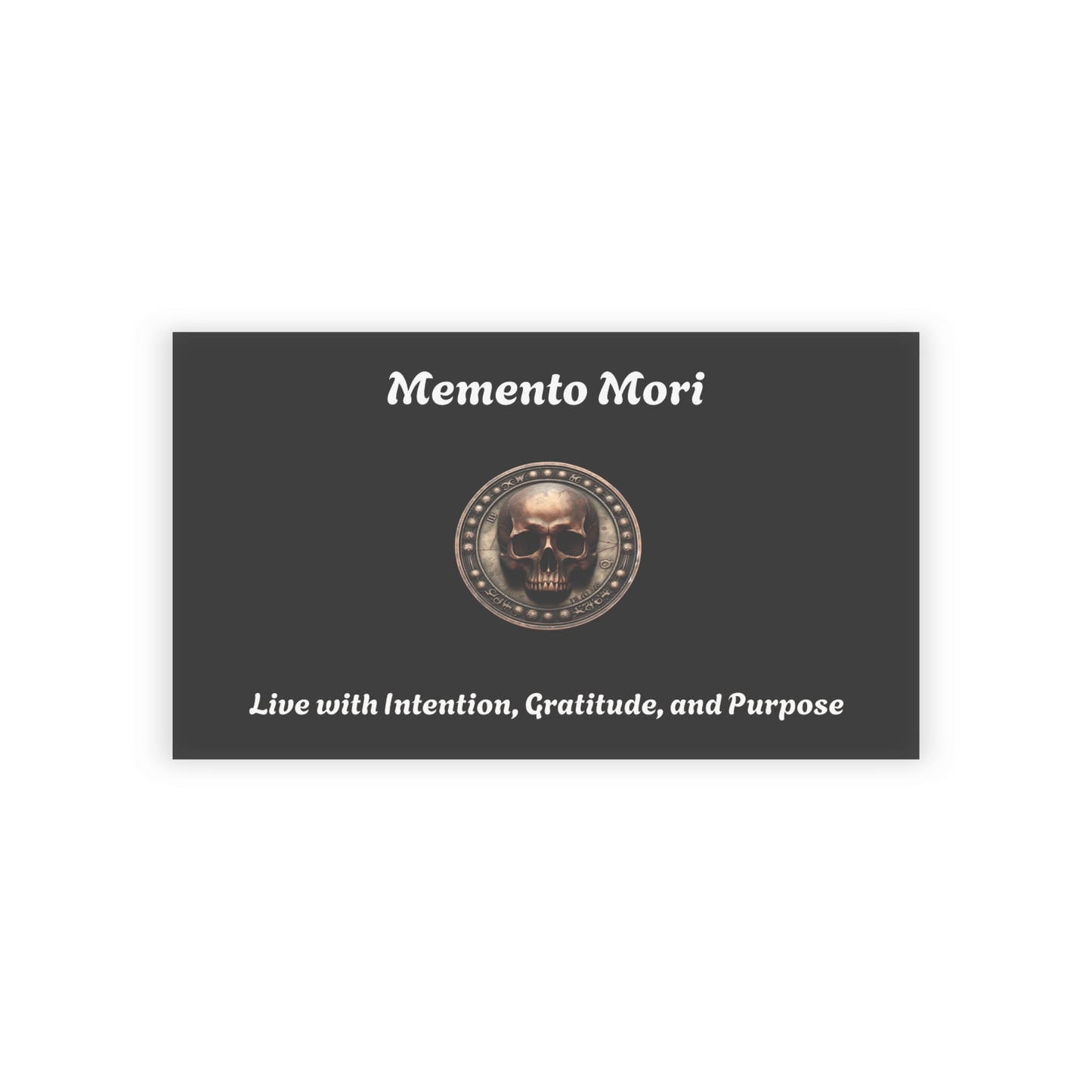 "Memento Mori" Business Cards - "Live with Intention, Gratitude, and Purpose" - Premium Business Cards from Concordia Style Boutique - Just $19.20! Shop now at Concordia Style Boutique