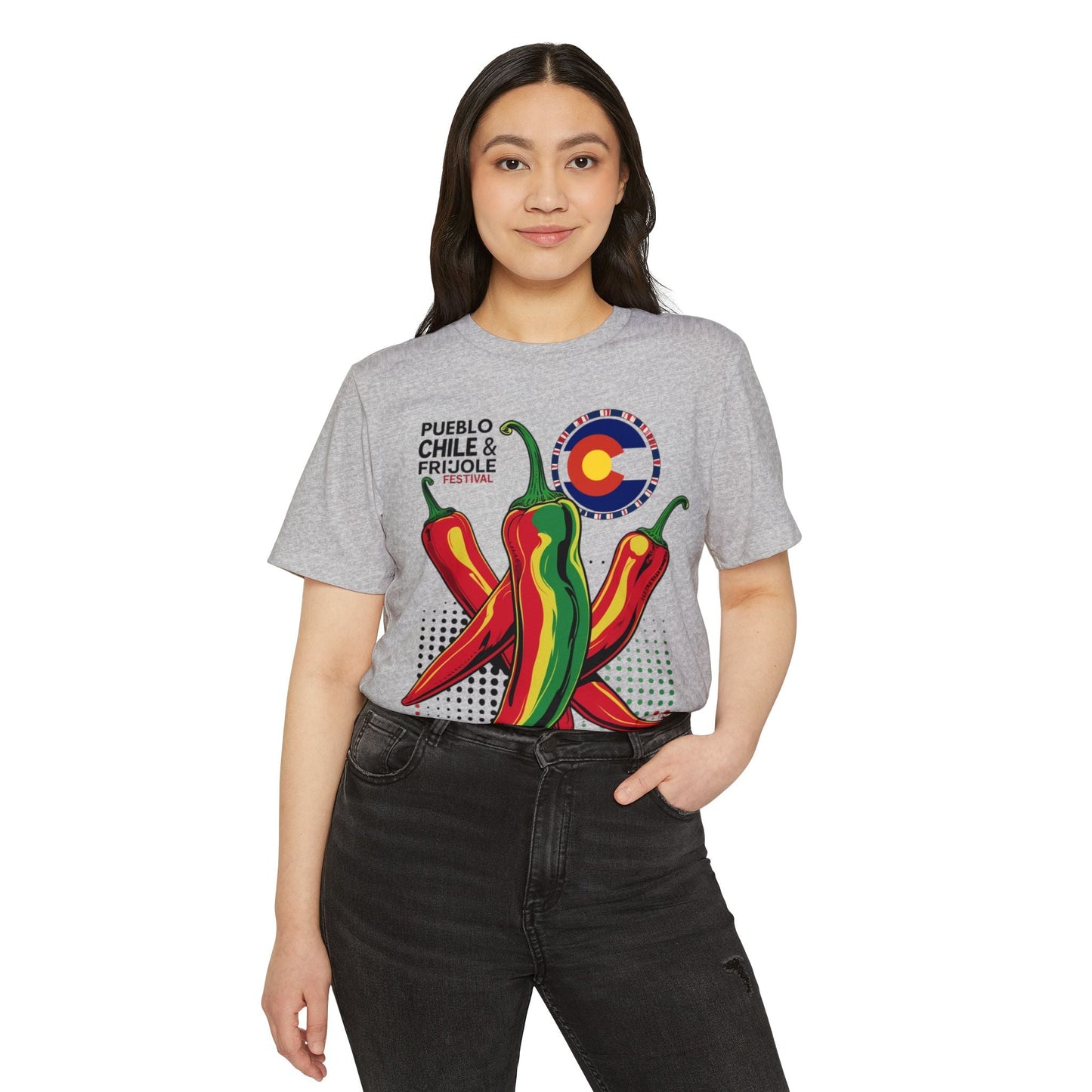 Eco-Friendly Unofficial Pueblo Chile & Frijoles Festival 2025 T-Shirt – Wear the Flavor of Colorado!