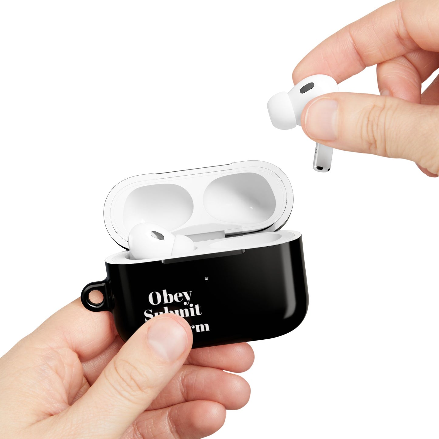 "Obey - Submit - Conform" AirPod Case - Stylish Black Accessory - Premium AirPod Case from Concordia Style Boutique - Just $24.38! Shop now at Concordia Style Boutique