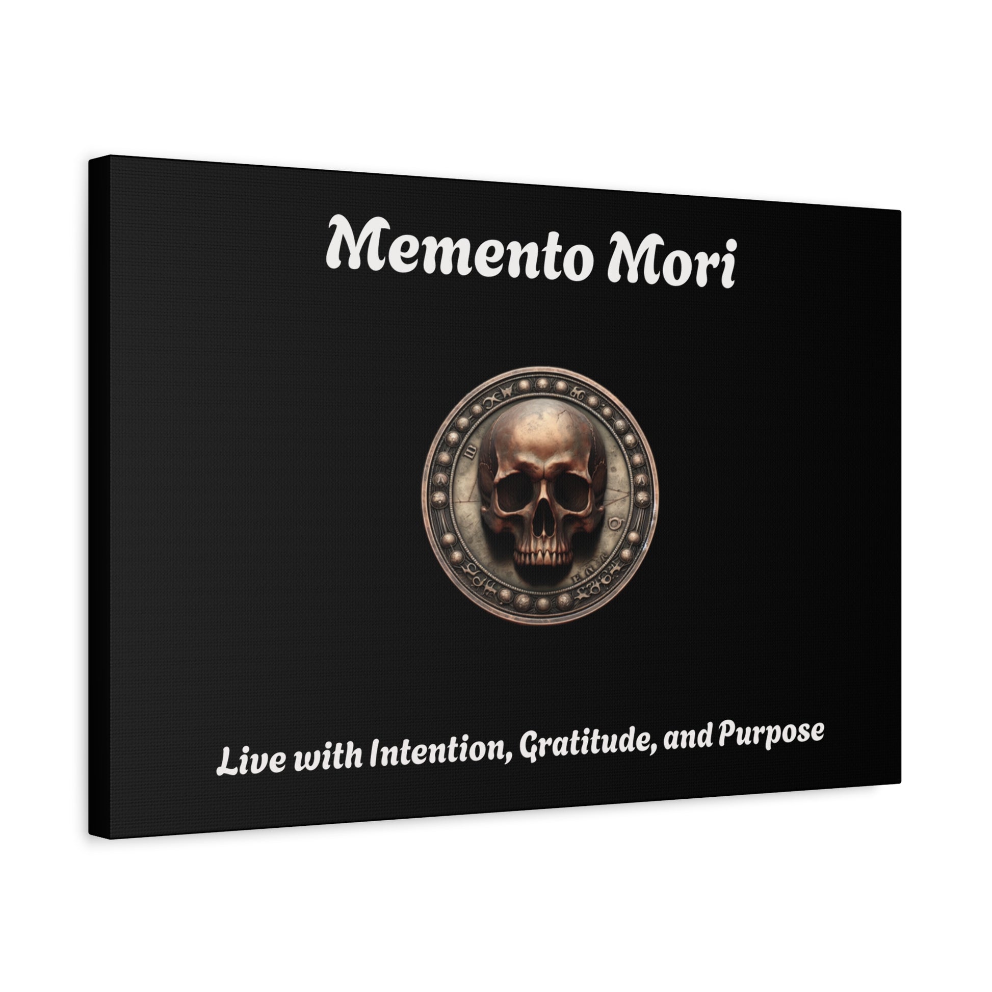 "Memento Mori" Matte Canvas - Inspirational Wall Art -"Live with Intention, Gratitude, and Purpose" - Premium Canvas from Concordia Style Boutique - Just $56.56! Shop now at Concordia Style Boutique