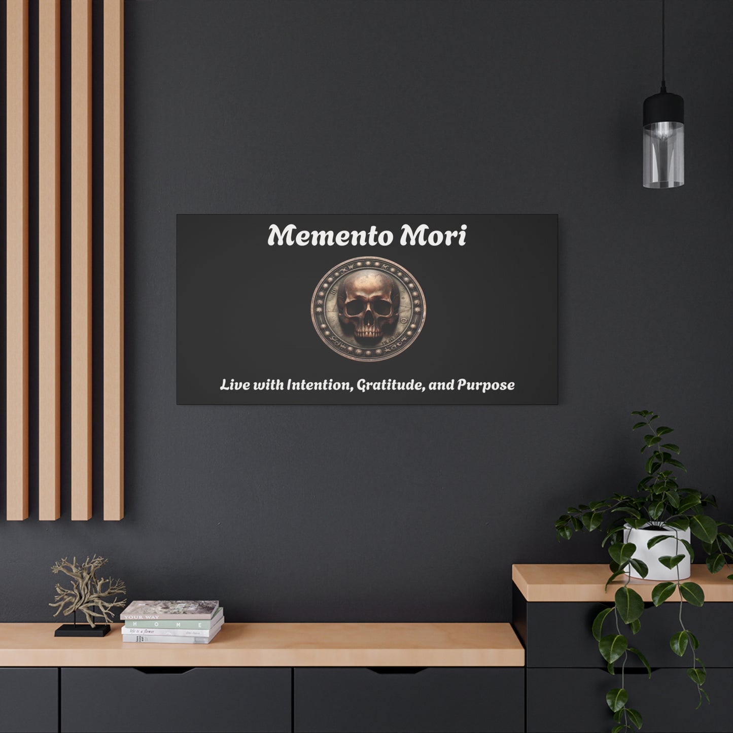 "Memento Mori" Matte Canvas - Inspirational Wall Art -"Live with Intention, Gratitude, and Purpose" - Premium Canvas from Concordia Style Boutique - Just $56.56! Shop now at Concordia Style Boutique