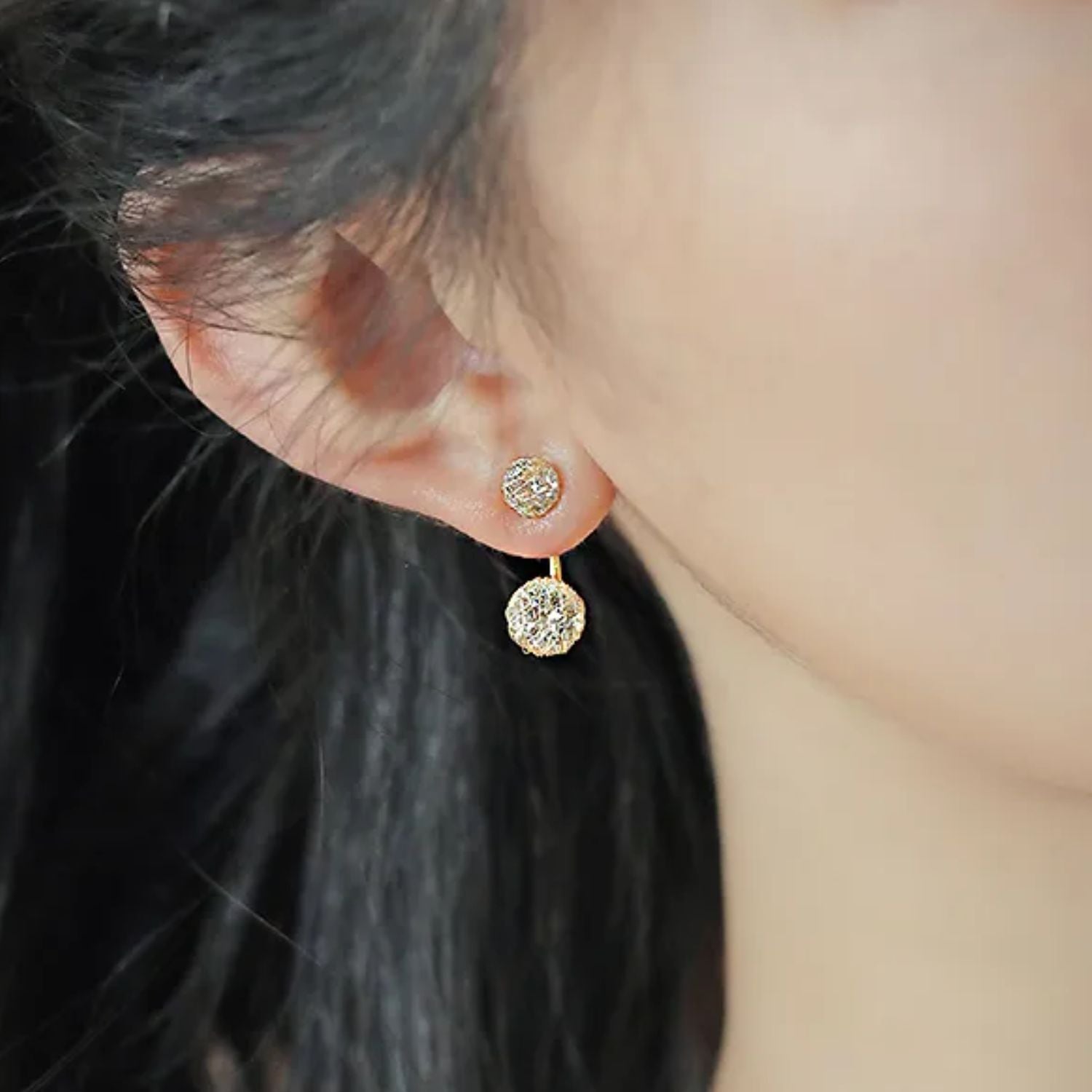 DOUBLE STUDDED EARRINGS (PAIR) - Concordia Style Boutique
