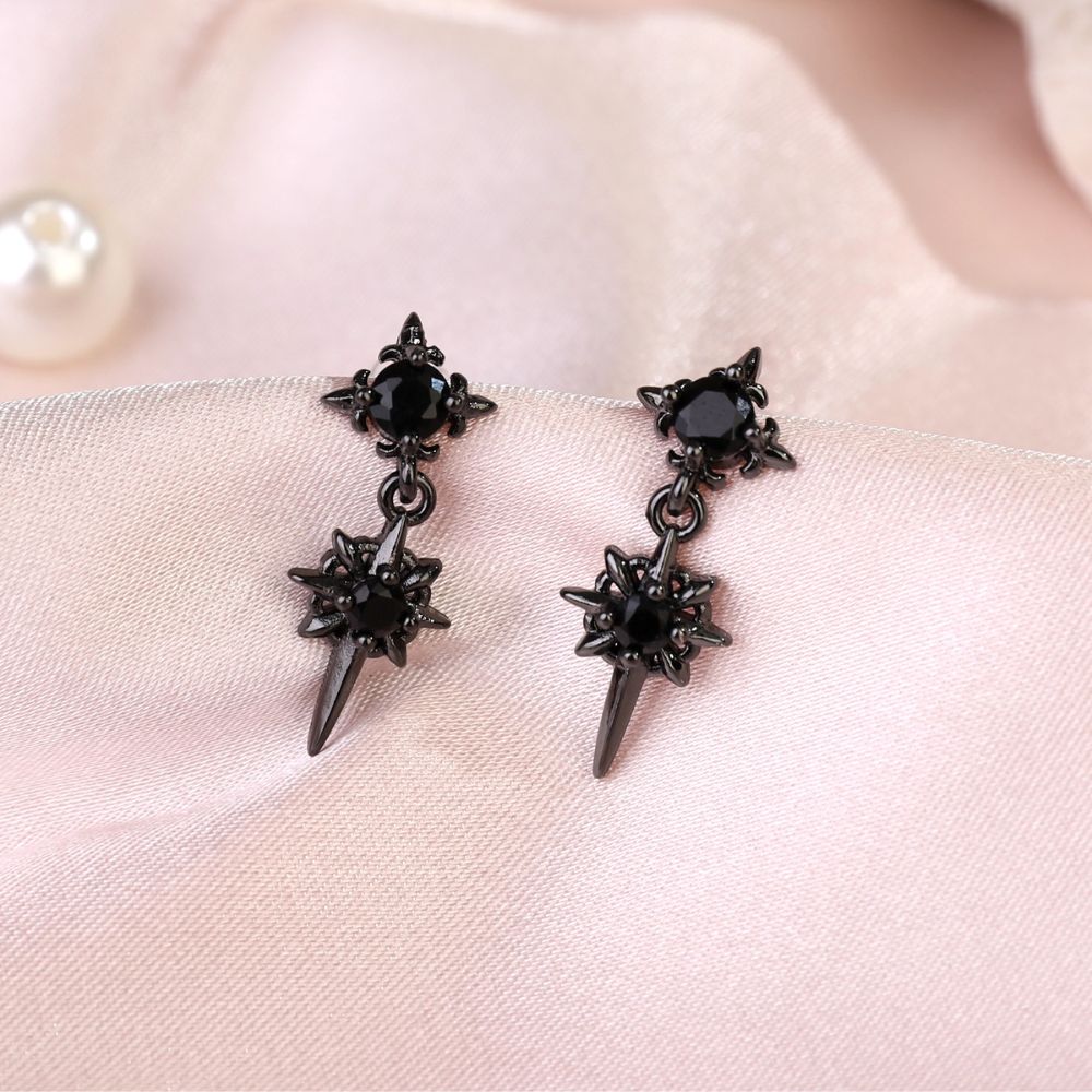 GOTHIC STARBURST EARRINGS (PAIR) - Concordia Style Boutique