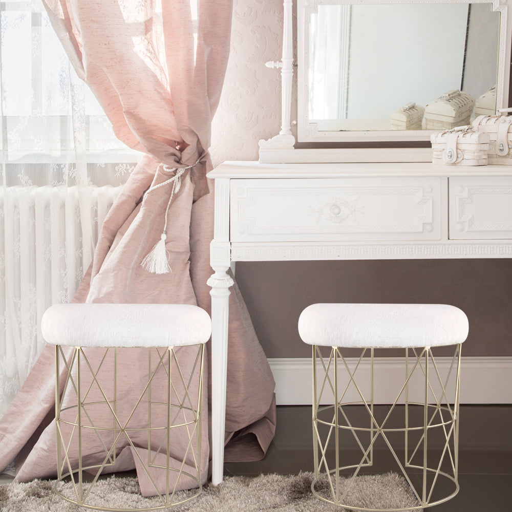 18.5'' Modern Multifunctional Velvet Footrest Ottoman(Set of 2)