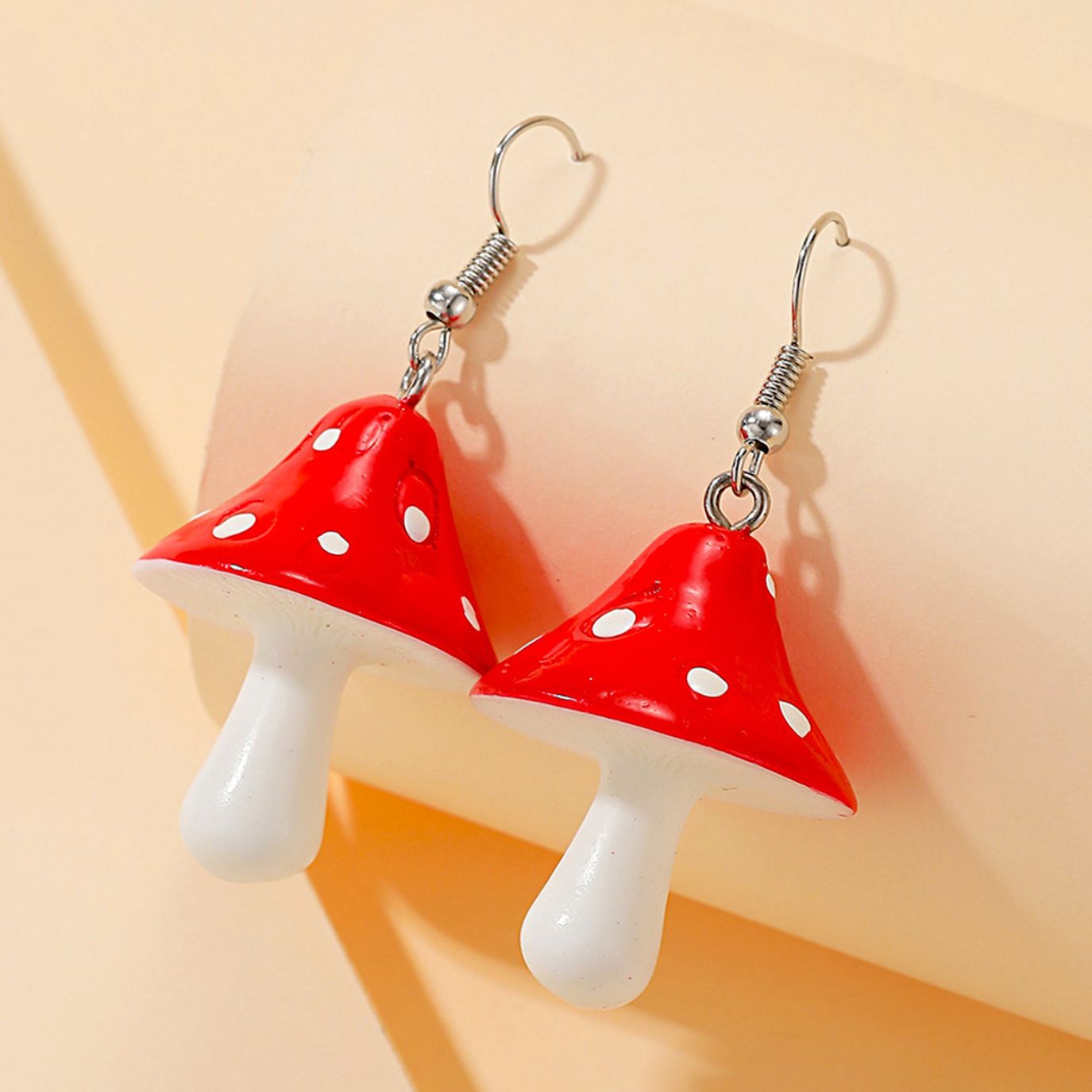 RED MUSHROOM EARRINGS (PAIR) - Concordia Style Boutique