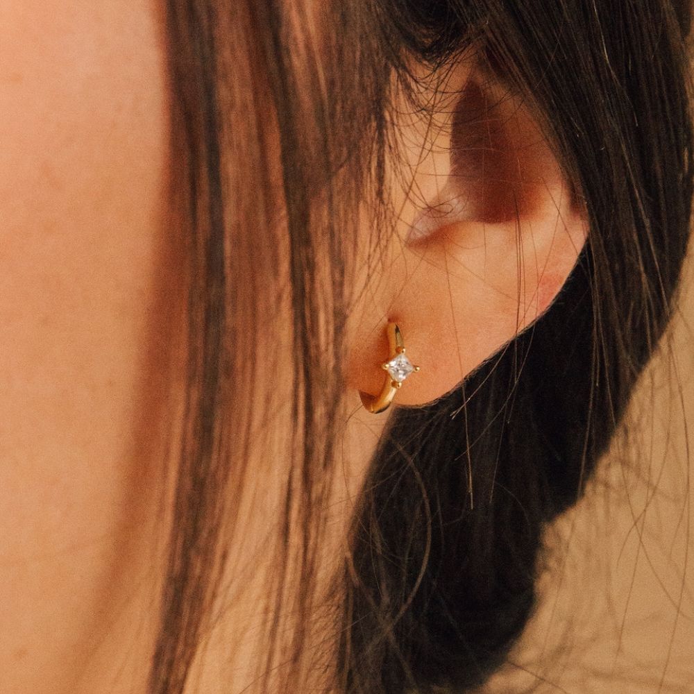 DIAMOND HUGGIE EARRINGS (PAIR) - Concordia Style Boutique