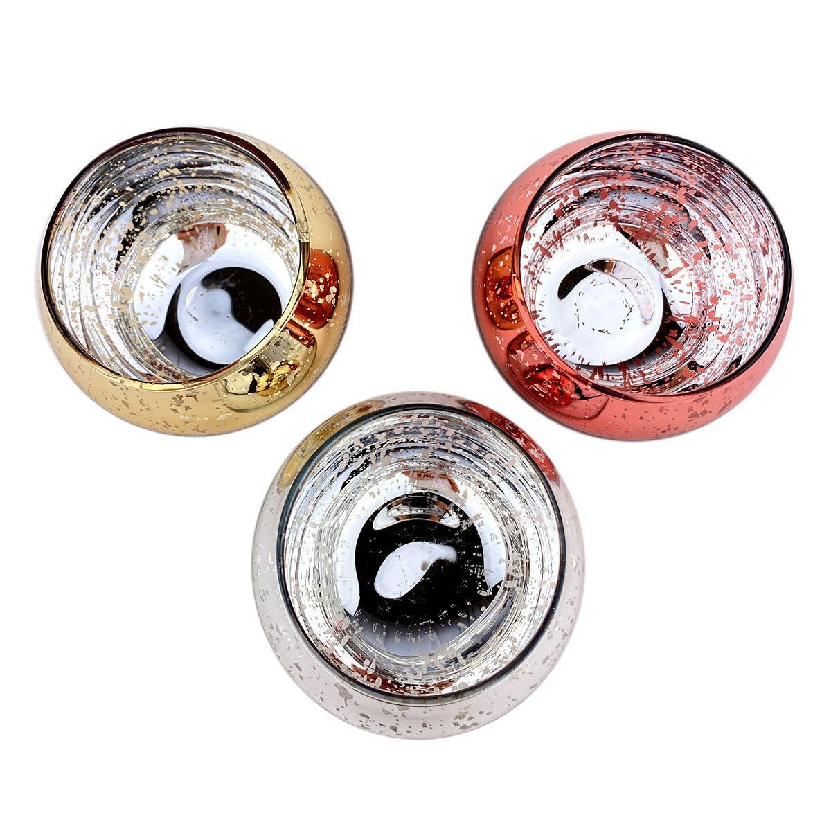 3 Pack Round Glitter Pots