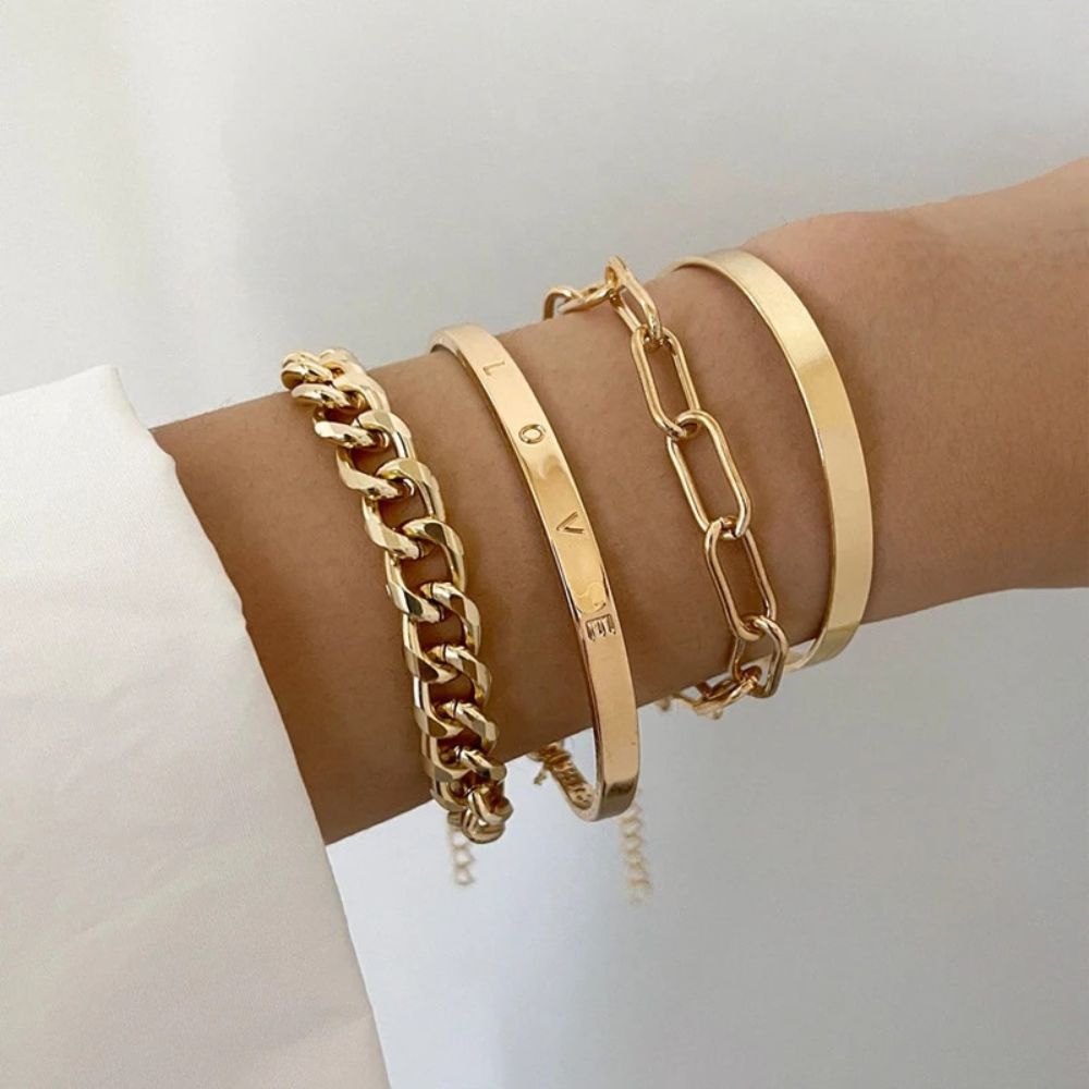 GILDED BRACELET SET (ADJUSTABLE) - Concordia Style Boutique