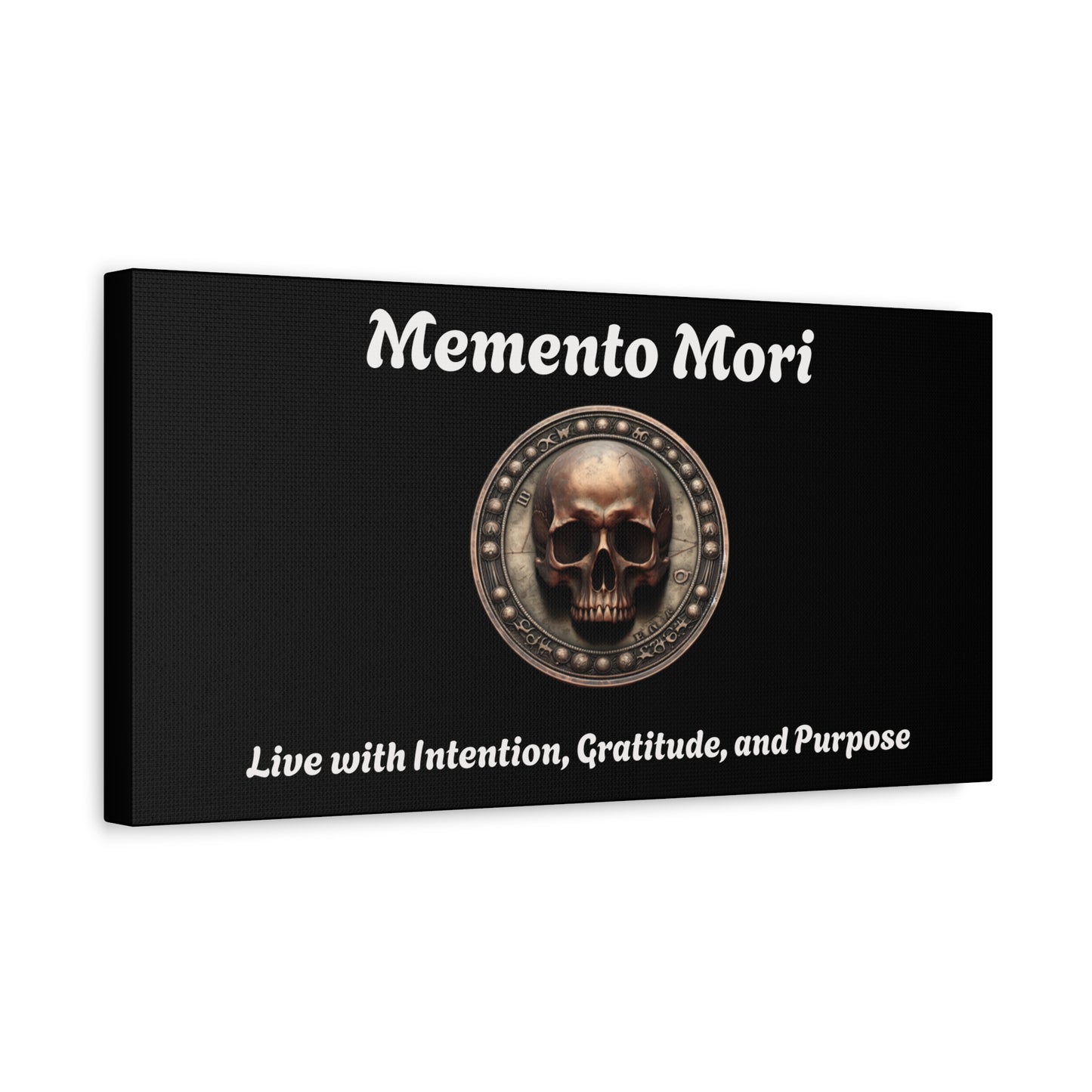 "Memento Mori" Matte Canvas - Inspirational Wall Art -"Live with Intention, Gratitude, and Purpose" - Premium Canvas from Concordia Style Boutique - Just $56.56! Shop now at Concordia Style Boutique