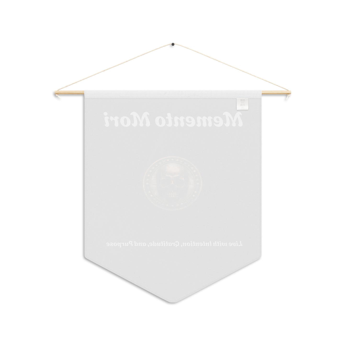 "Memento Mori" Wall Pennant - "Live with Intention, Gratitude, and Purpose" Decor - Premium Wall Pennant from Concordia Style Boutique - Just $23.18! Shop now at Concordia Style Boutique