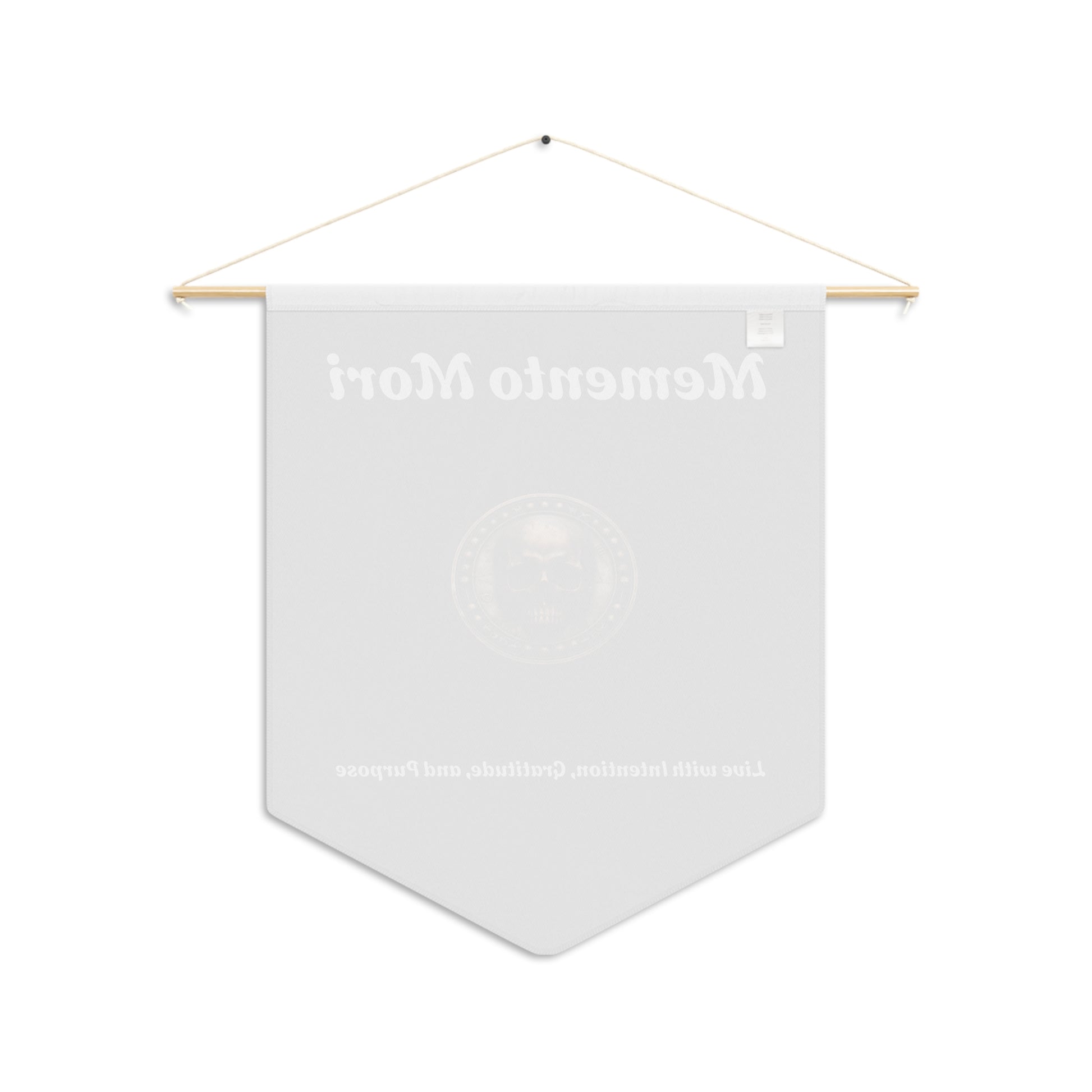 "Memento Mori" Wall Pennant - "Live with Intention, Gratitude, and Purpose" Decor - Premium Wall Pennant from Concordia Style Boutique - Just $23.18! Shop now at Concordia Style Boutique