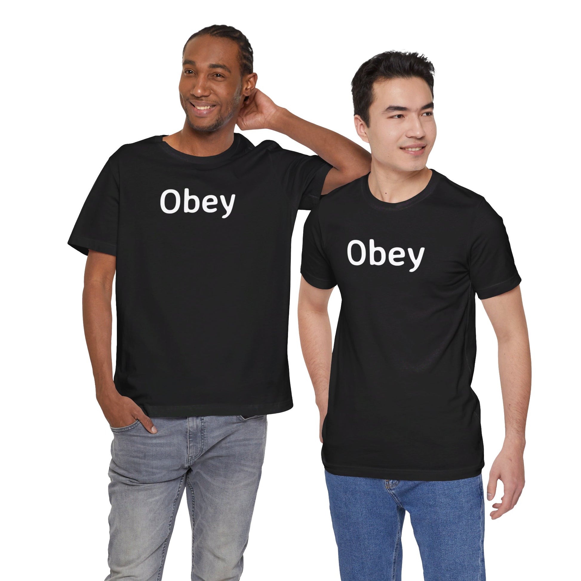 Unisex Jersey Short Sleeve Tee - "Obey" - Premium T-Shirt from Concordia Style Boutique - Just $22.84! Shop now at Concordia Style Boutique