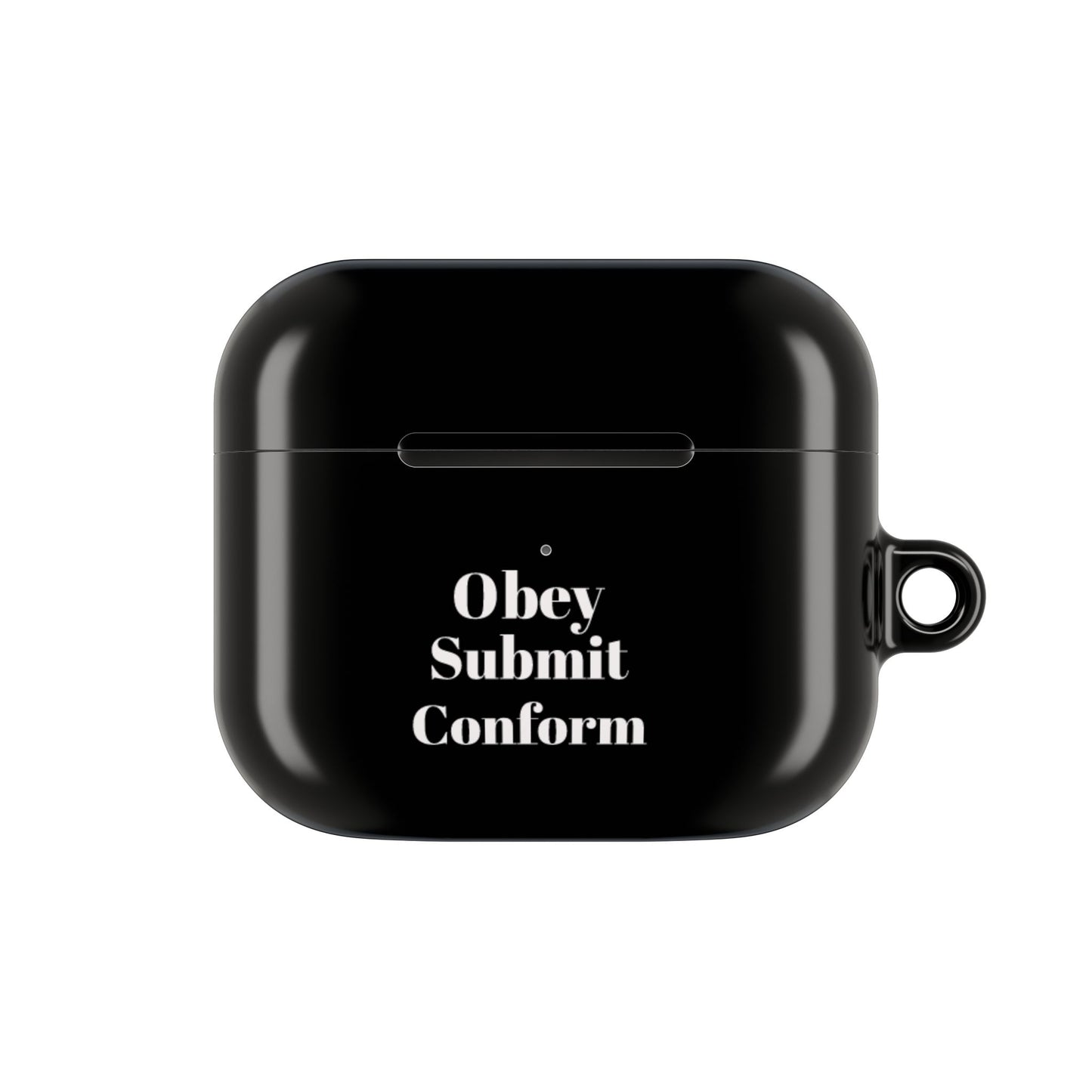 "Obey - Submit - Conform" AirPod Case - Stylish Black Accessory - Premium AirPod Case from Concordia Style Boutique - Just $24.38! Shop now at Concordia Style Boutique