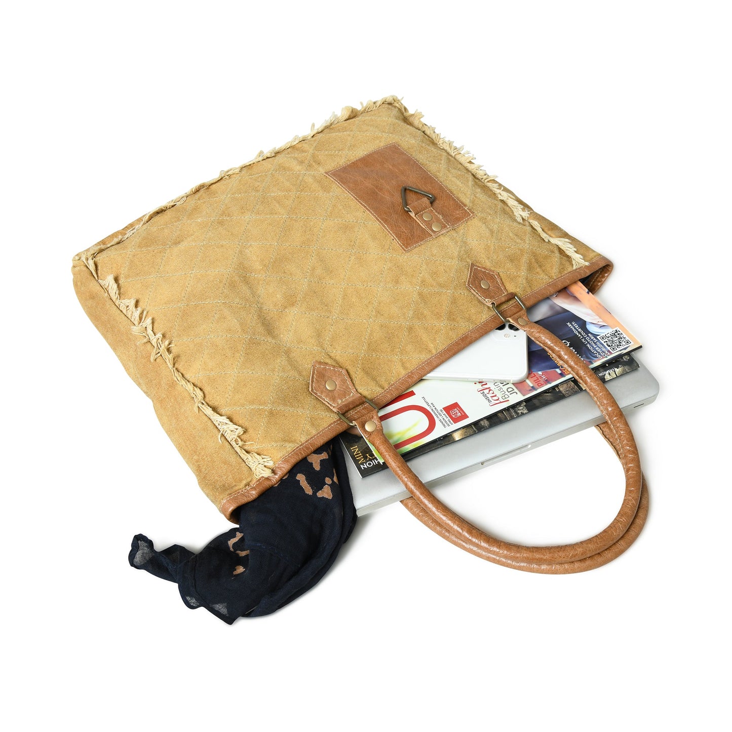 Beige Boho Chic Canvas Bag - Concordia Style Boutique