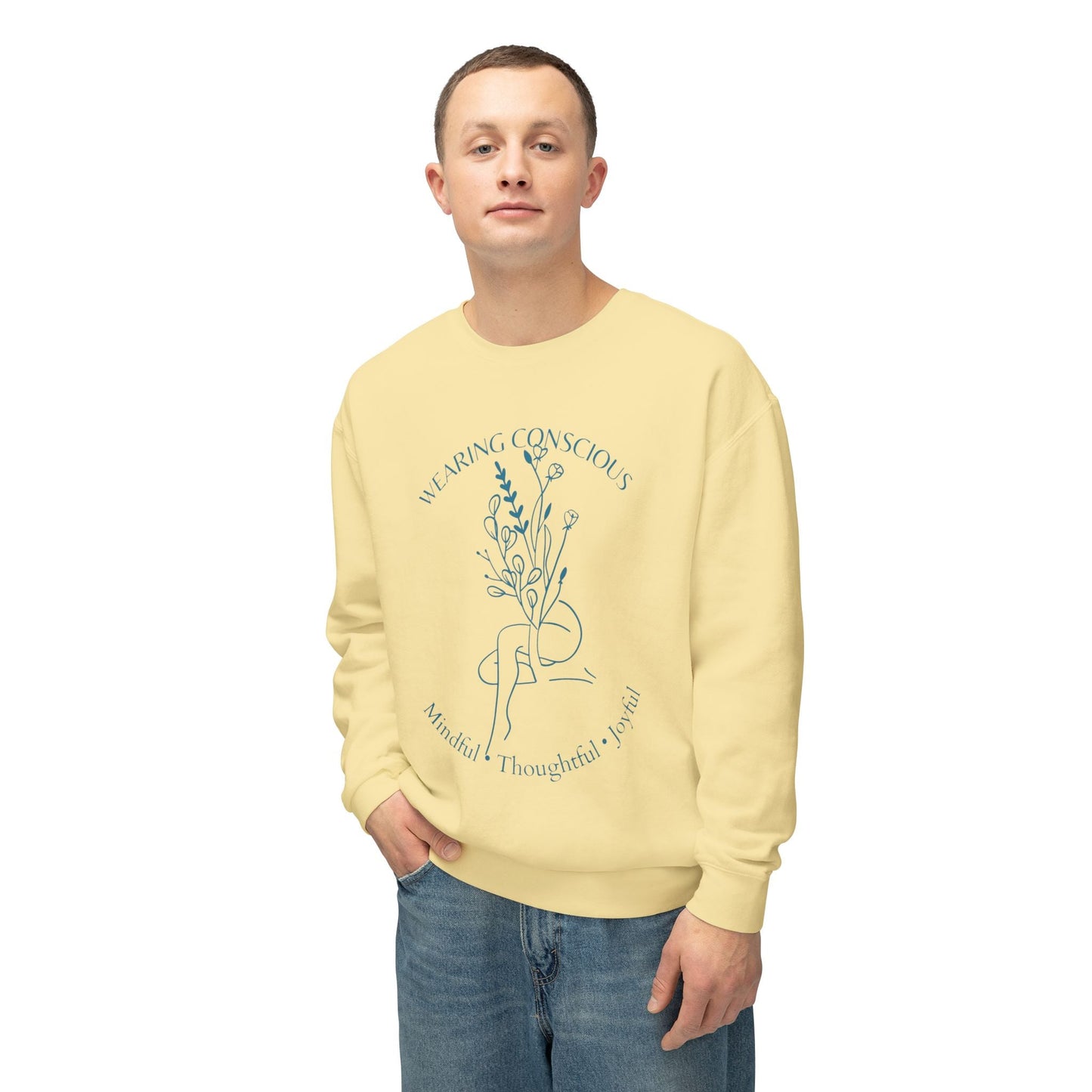 Spring Mindfulness Crewneck Sweatshirt - Joyous and Conscious Design