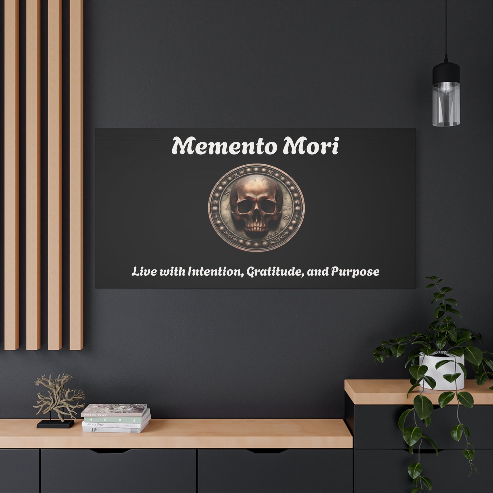 "Memento Mori" Matte Canvas - Inspirational Wall Art -"Live with Intention, Gratitude, and Purpose" - Premium Canvas from Concordia Style Boutique - Just $56.56! Shop now at Concordia Style Boutique