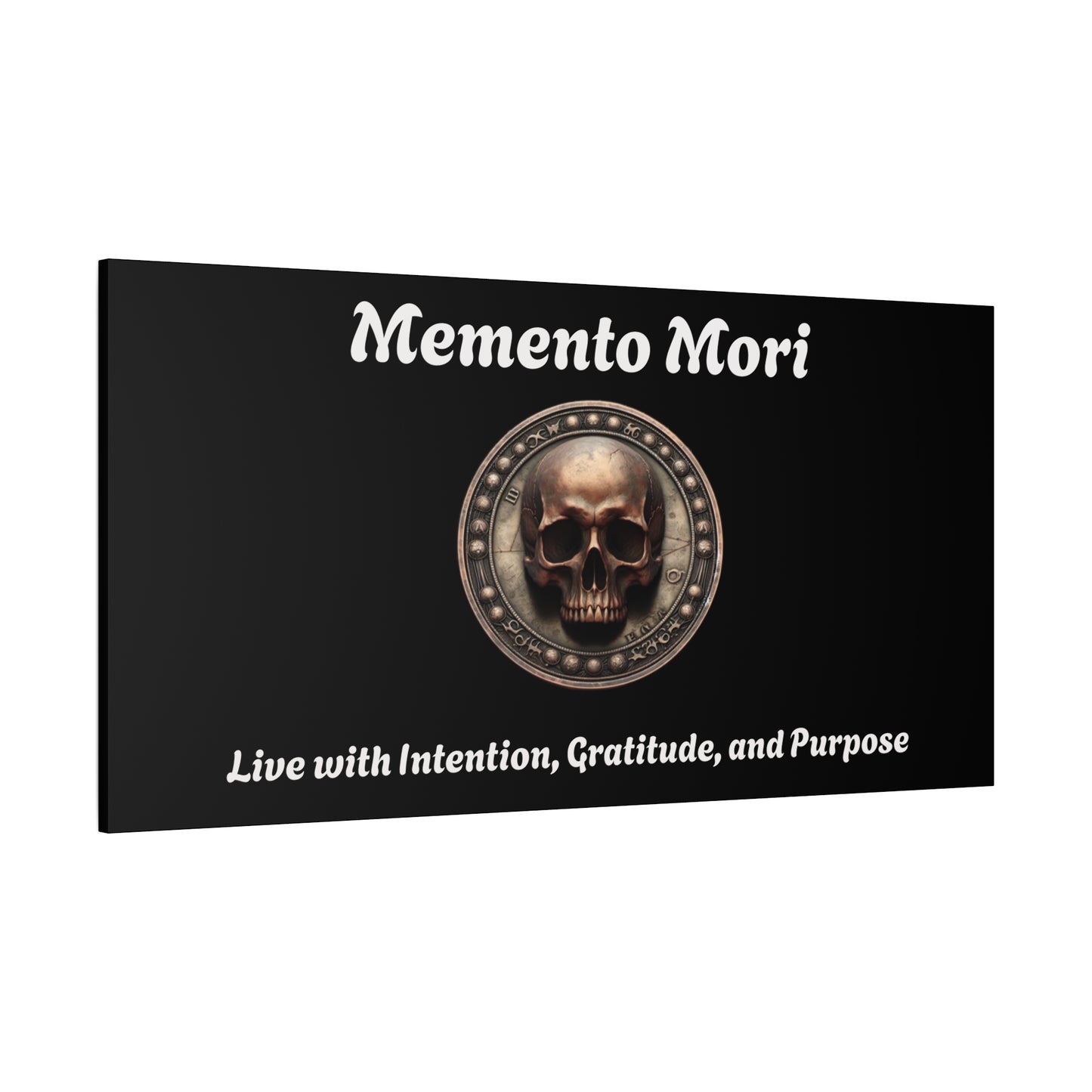 "Memento Mori" Matte Canvas - Inspirational Wall Art -"Live with Intention, Gratitude, and Purpose" - Premium Canvas from Concordia Style Boutique - Just $56.56! Shop now at Concordia Style Boutique