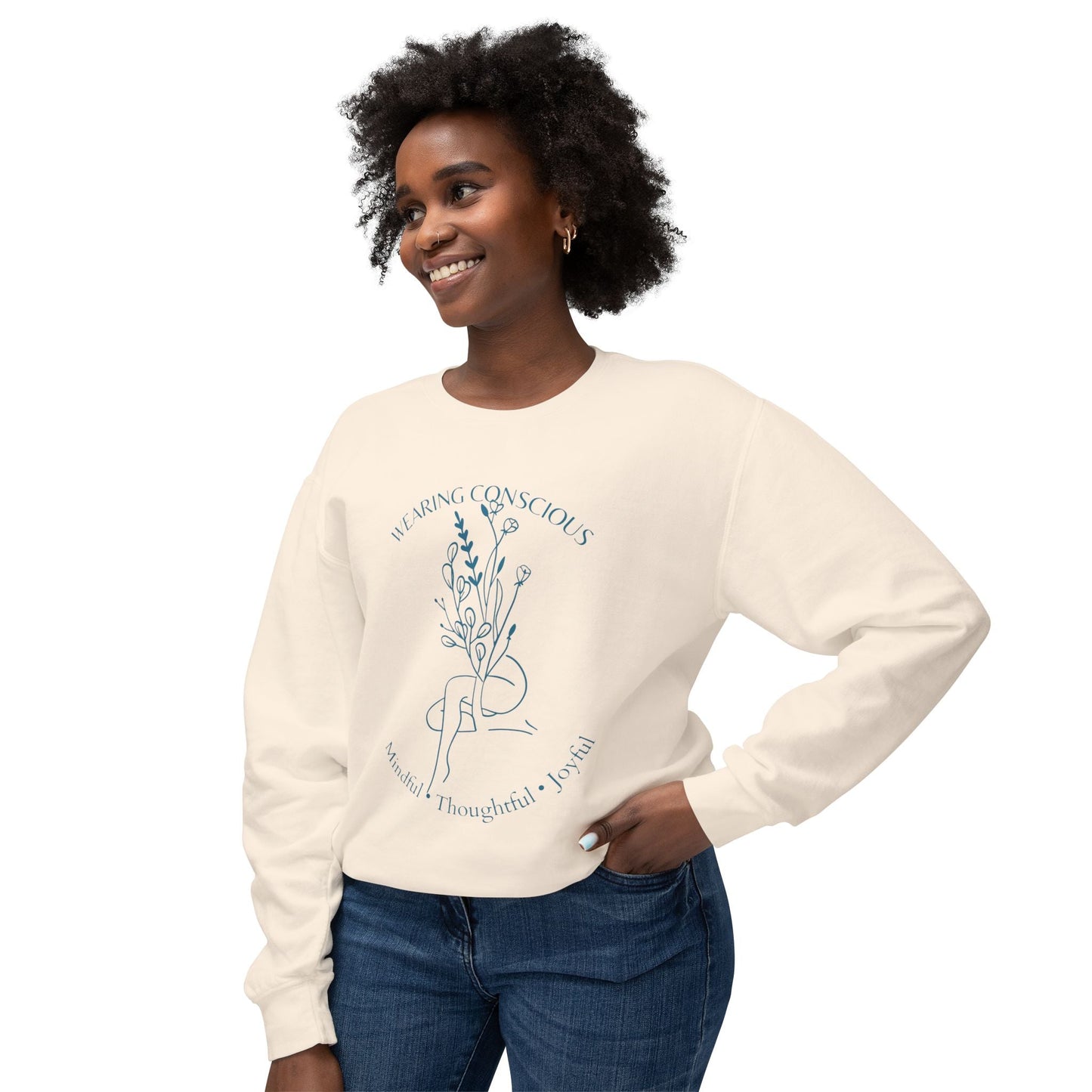Spring Mindfulness Crewneck Sweatshirt - Joyous and Conscious Design