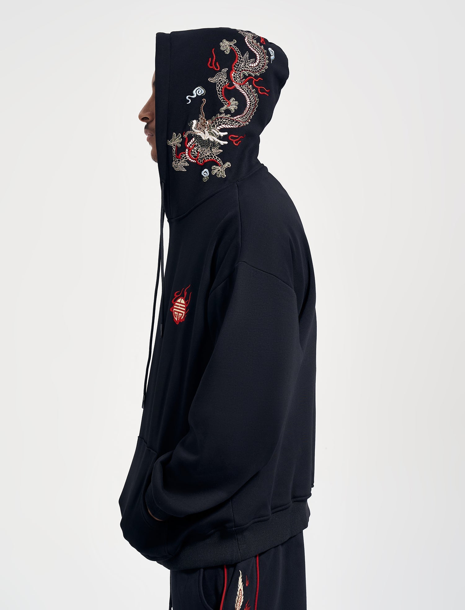 KH9190 Dragon Embroidery Hoodie - Concordia Style Boutique