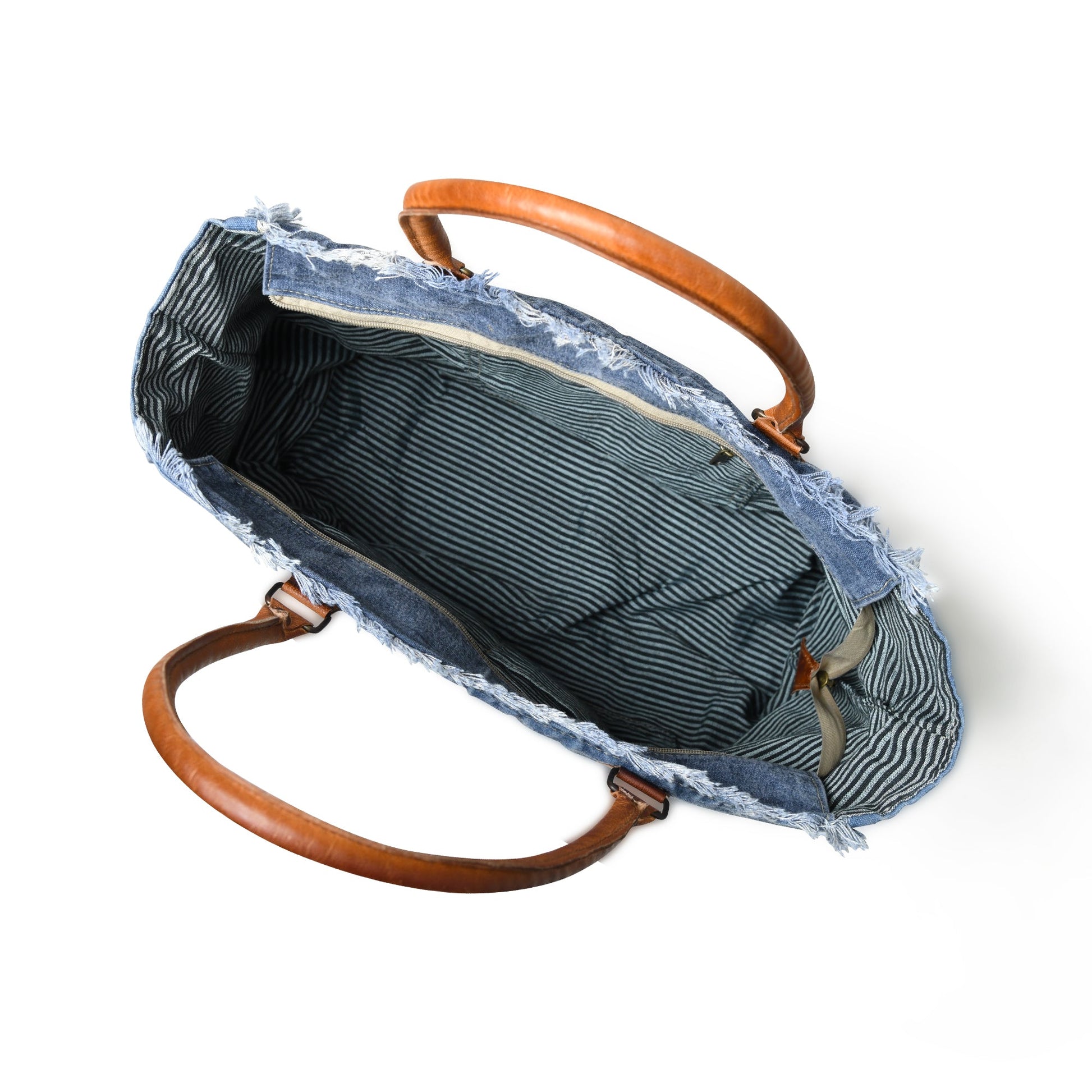 Denim Boho Chic Canvas Shoulder Bag - Concordia Style Boutique