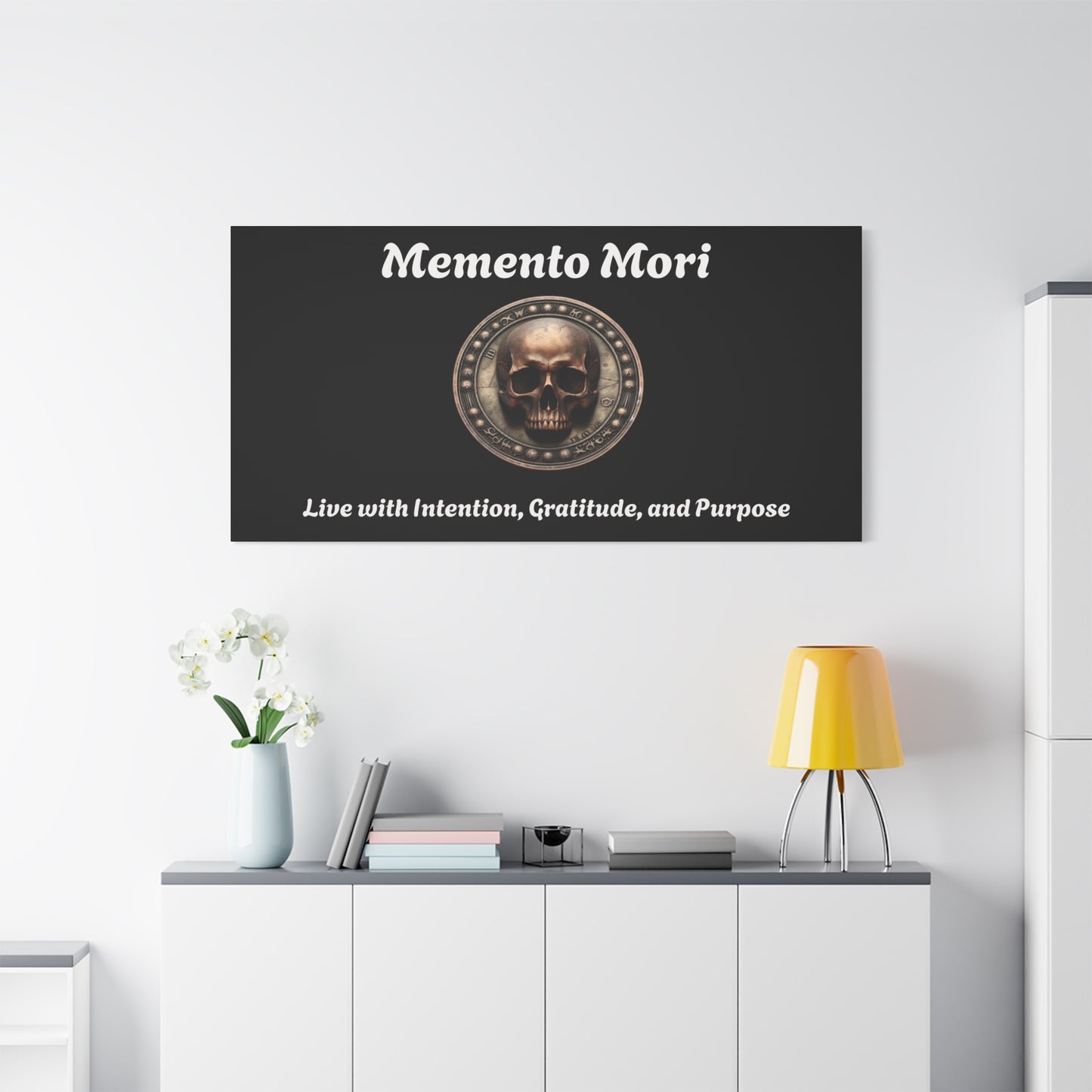 "Memento Mori" Matte Canvas - Inspirational Wall Art -"Live with Intention, Gratitude, and Purpose" - Premium Canvas from Concordia Style Boutique - Just $56.56! Shop now at Concordia Style Boutique