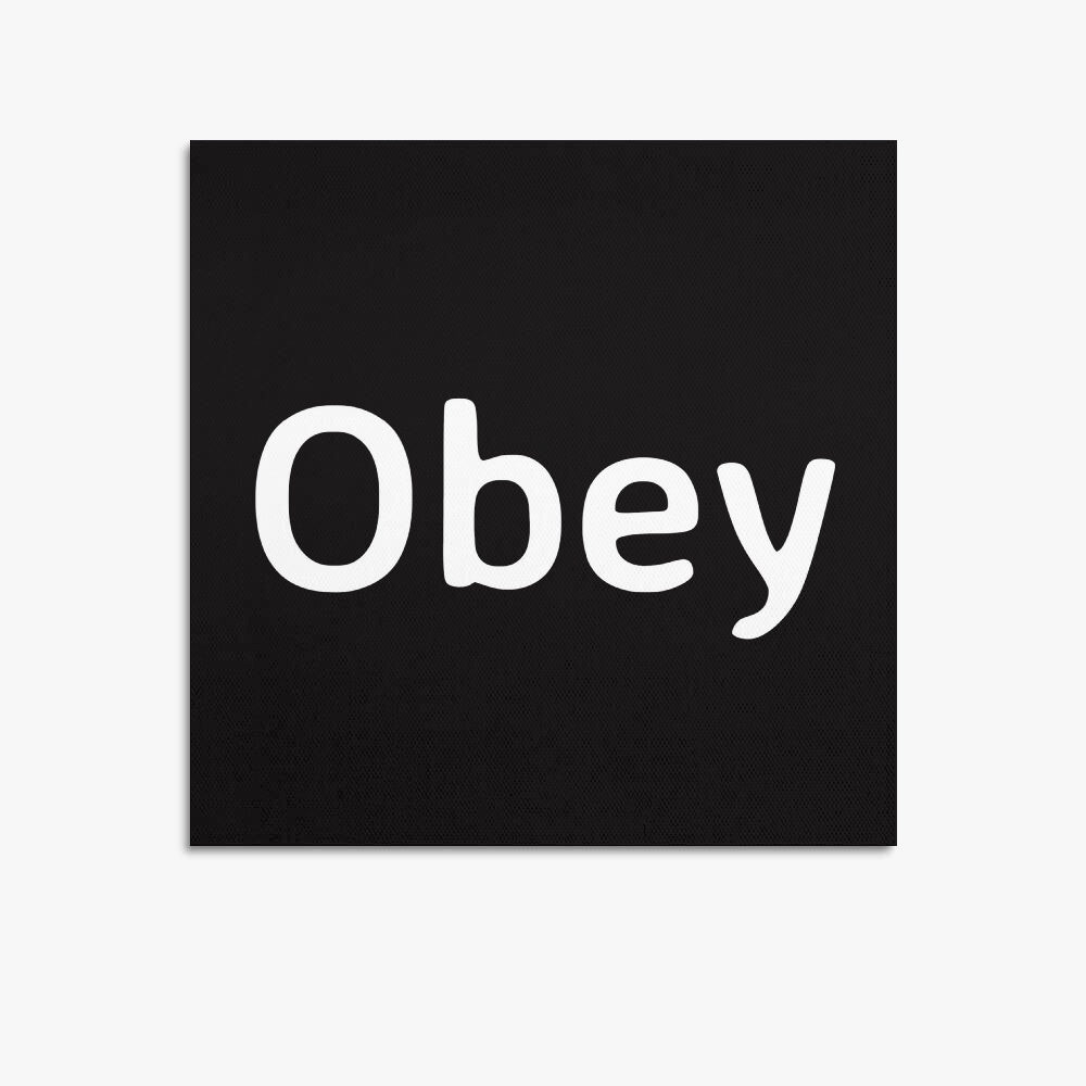 Square Unframed Canvas Prints - Obey - Premium Square Unframed Canvas Prints from Concordia Style Boutique - Just $7.25! Shop now at Concordia Style Boutique