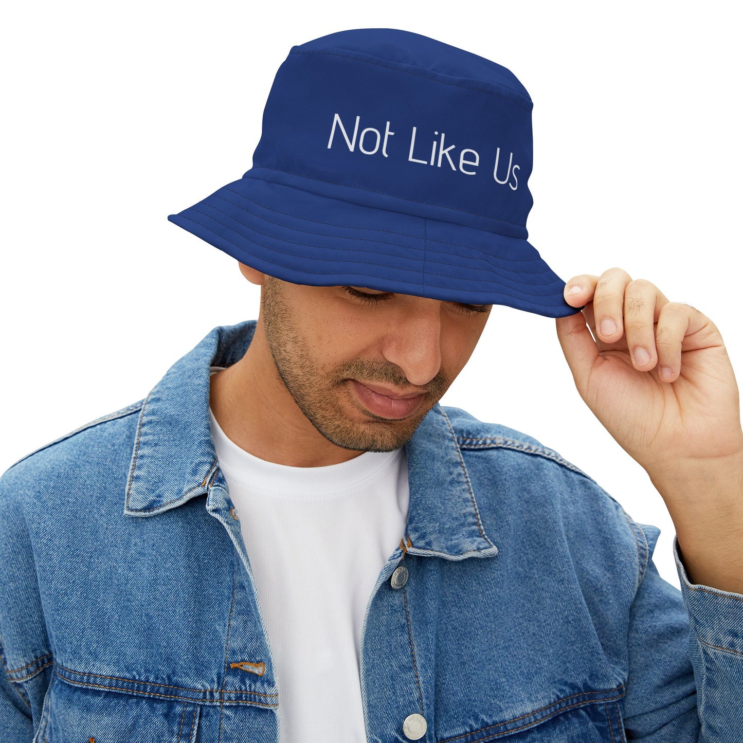 "They Not Like Us" - Bucket Hat (Blue) - Premium Hats from Concordia Style Boutique - Just $27.84! Shop now at Concordia Style Boutique