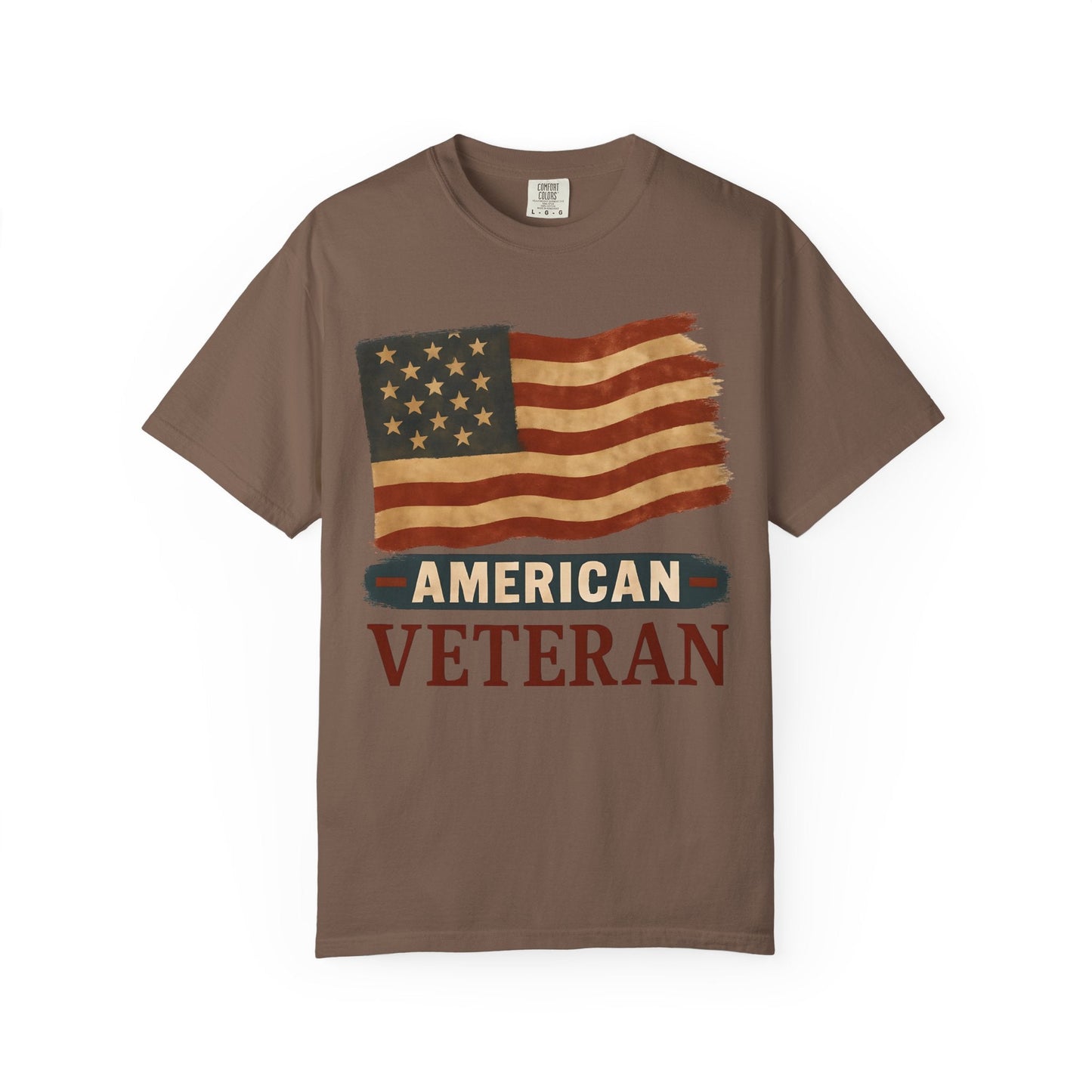 American Veteran Unisex Garment-Dyed T-shirt, Patriotic Tee, Military Appreciation, Veterans Day Gift, Casual Wear, Comfortable Style