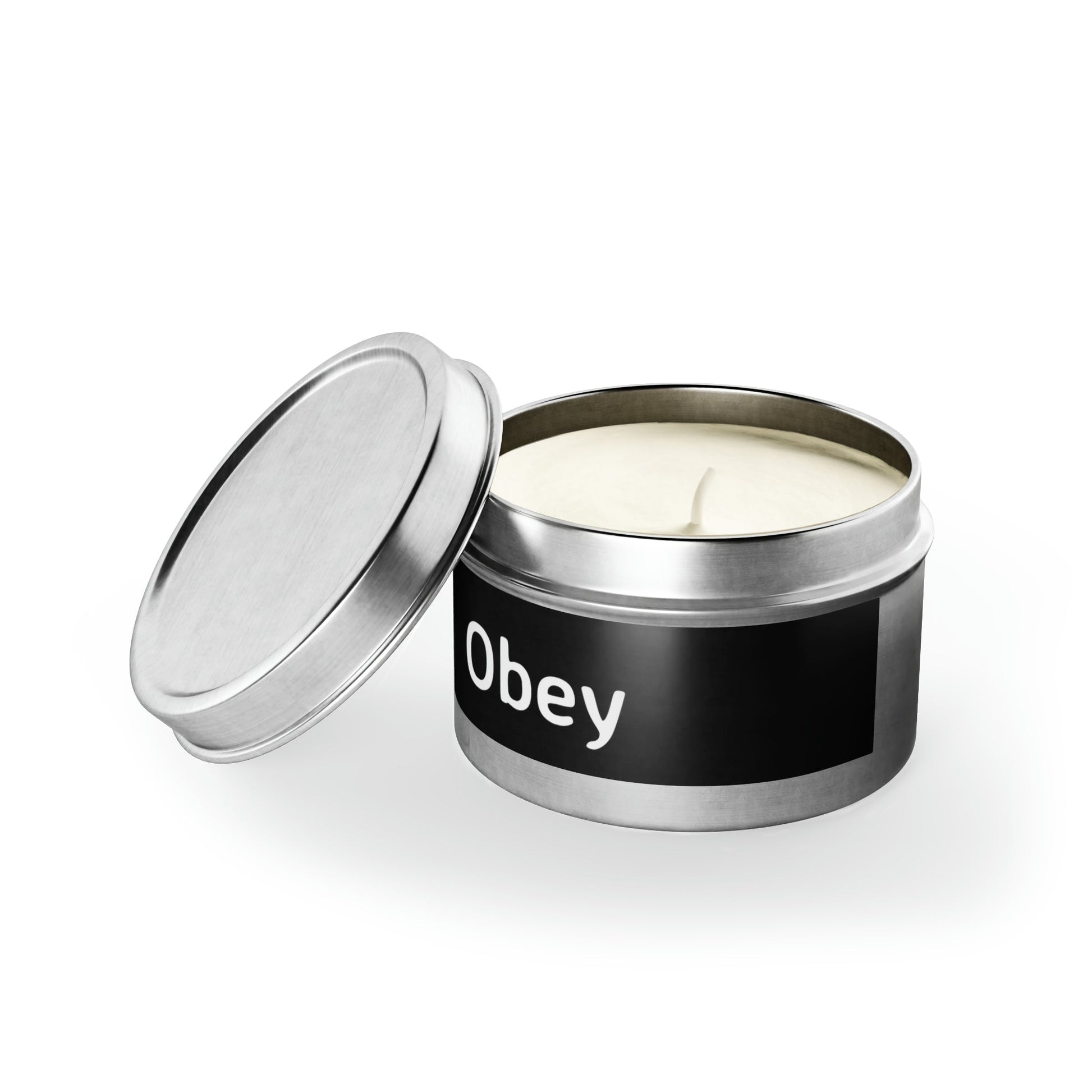 Tin Candle - Obey - Premium Tin Candle from Concordia Style Boutique - Just $9.33! Shop now at Concordia Style Boutique