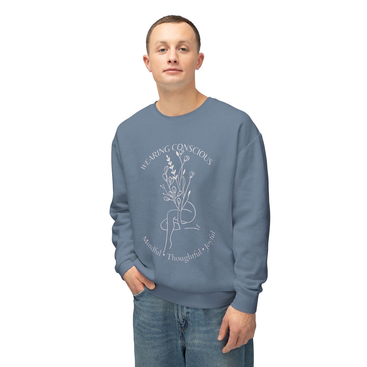 Spring Mindfulness Crewneck Sweatshirt - Joyous and Conscious Design