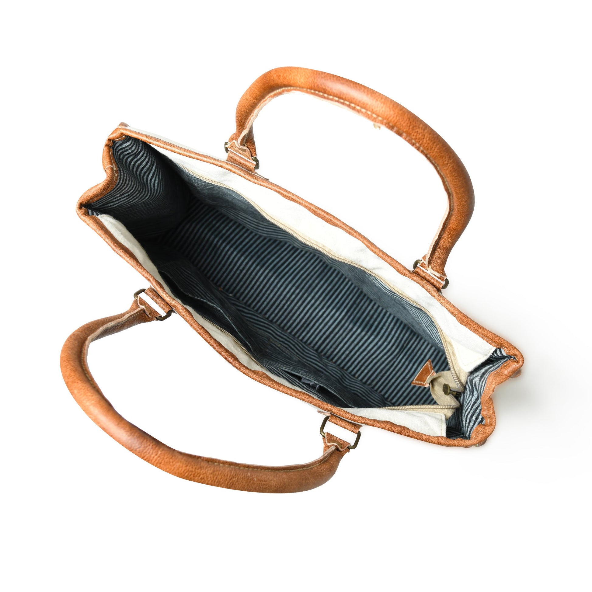 Star Upcycled Canvas Shoulder Tote - Concordia Style Boutique