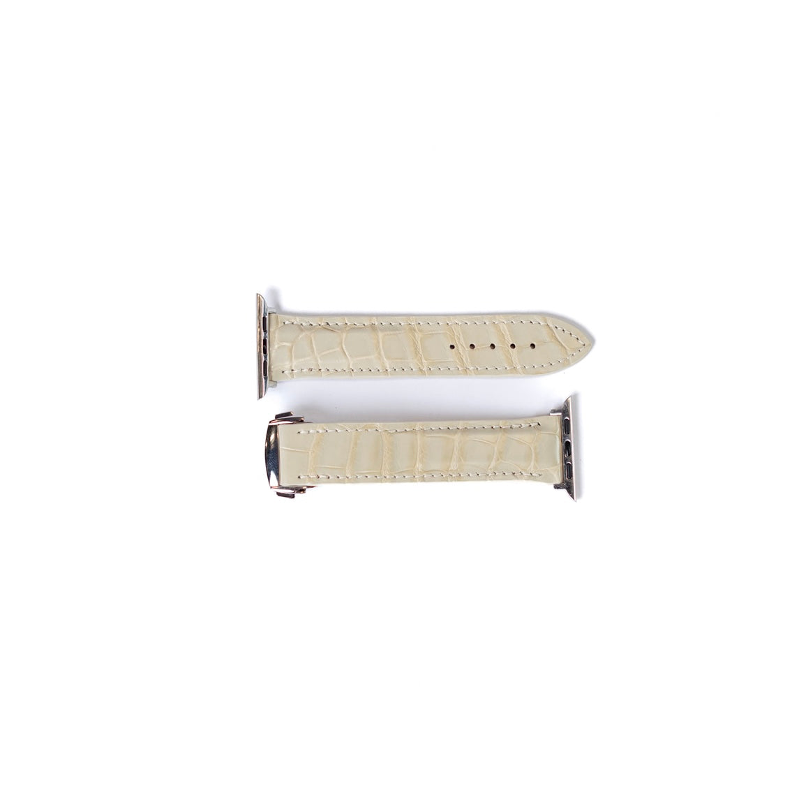Apple Watch Band, White Bone Matte Alligator