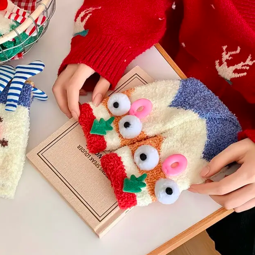 CARTOON FUZZY SOCKS - Concordia Style Boutique
