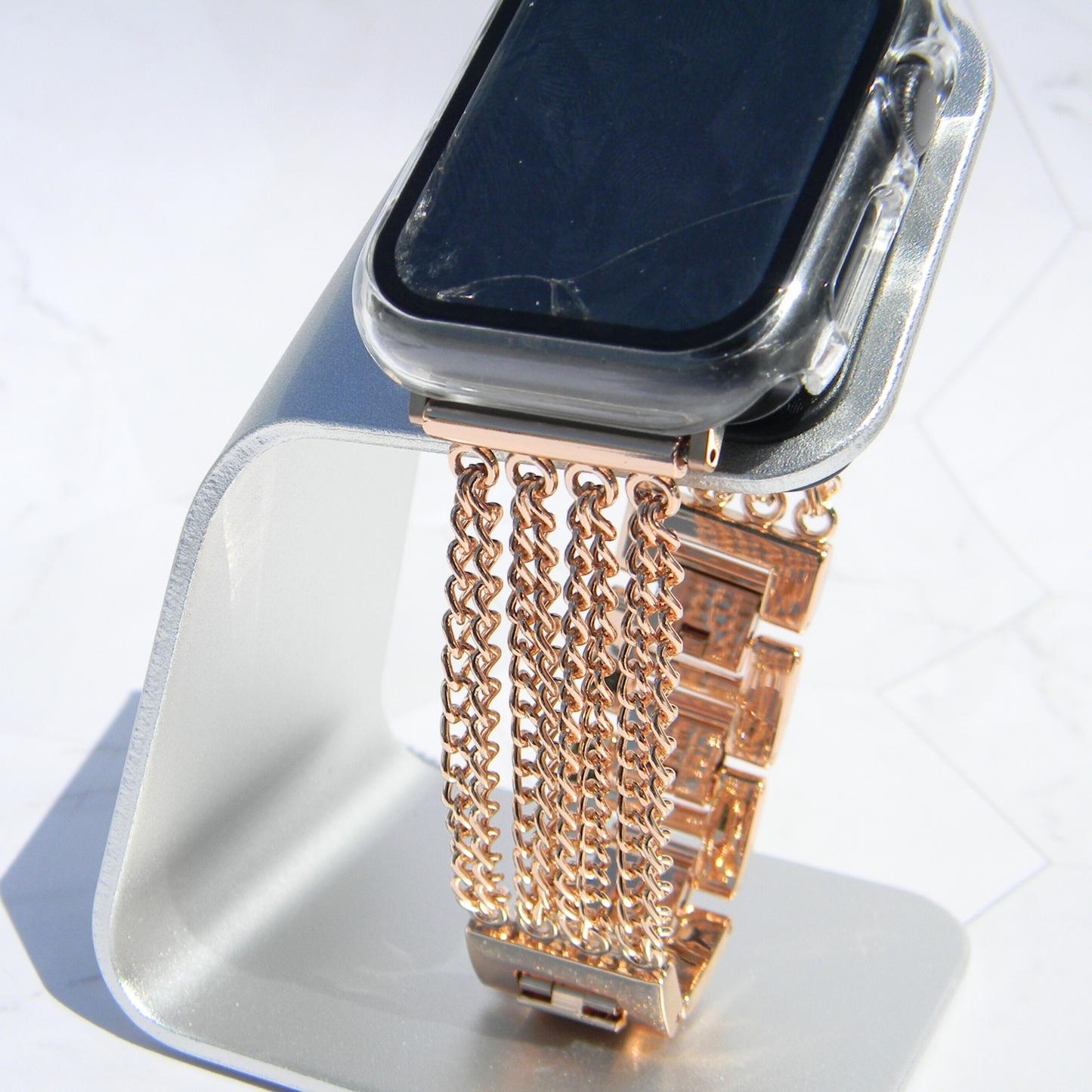 Stainless Steel - Chain Bracelet Band - Watchband for Apple