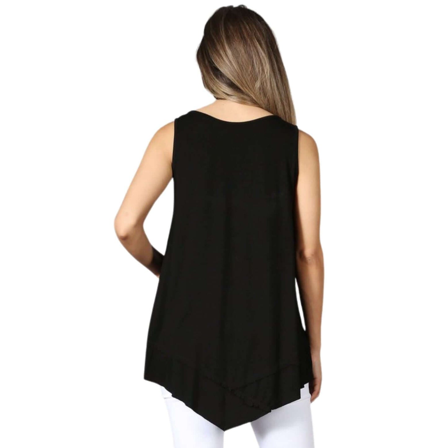 Always Flattering Sleeveless Tunic in Black Made in USA - Concordia Style Boutique